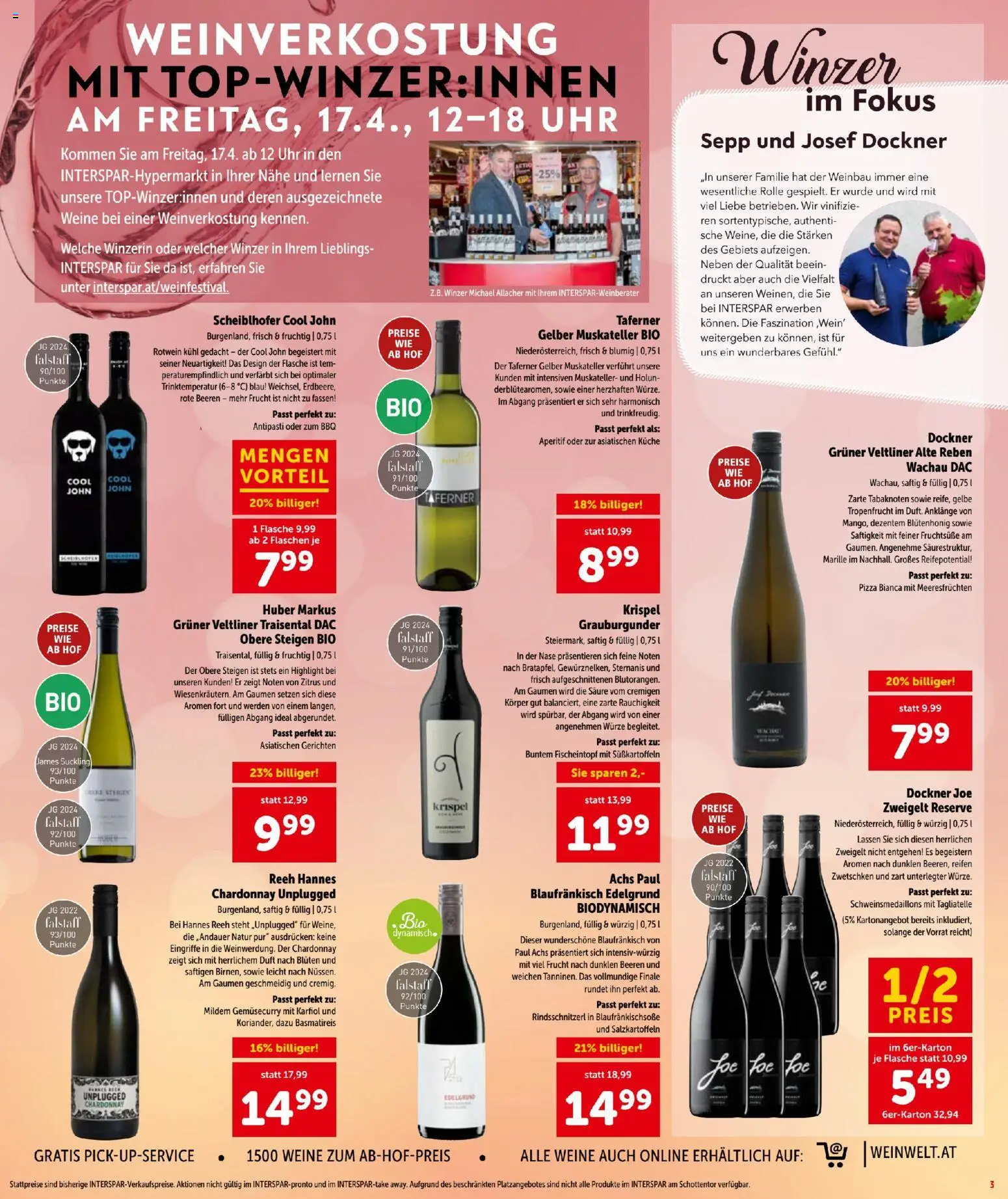 Interspar - Flugblatt gültig ab 16.04.2026 | Seite: 3 | Produkte: Uhr, Duft, Pizza