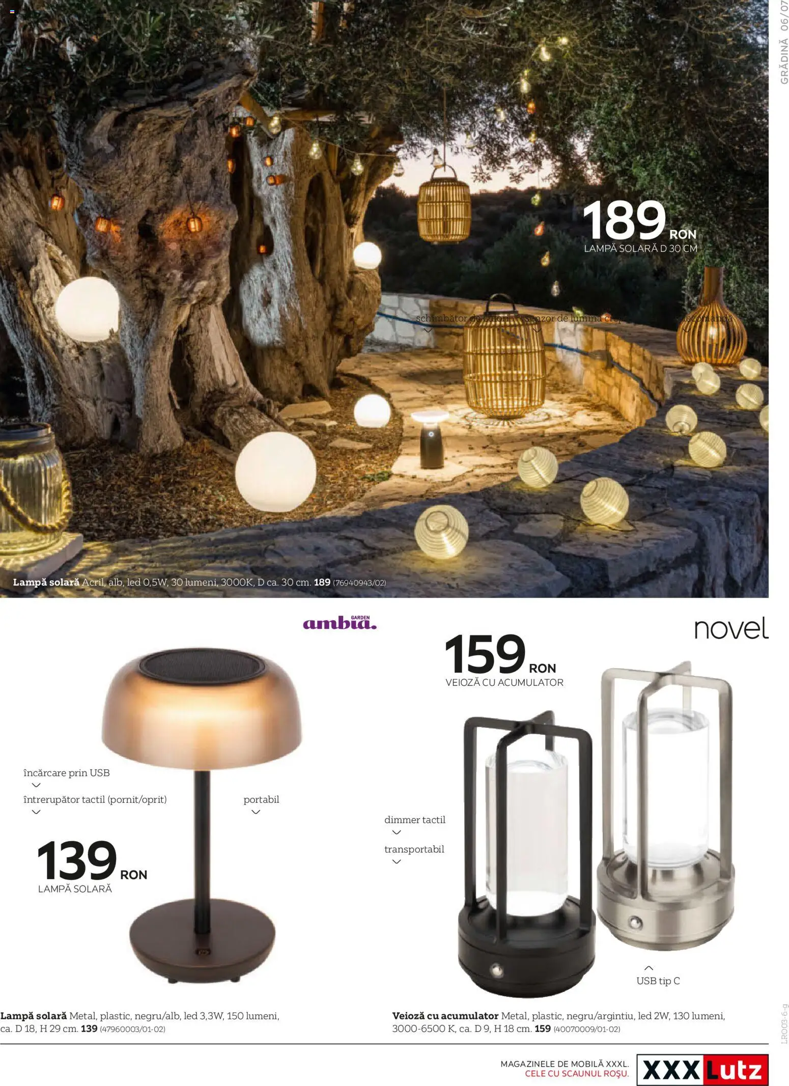 Noul catalog XXXLutz – valabil de la 09.03.2026 | Pagină: 7 | Produse: Tavuk suyu, Usb, Babak, Lampă