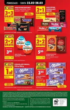 Pogląd oferty "CZEKOLADY MILKA, 250 g-300 g, Milka chocolate bars, 250 g-300 g" - ważna od 23.02.2026 | Strona: 90 | Produkty: Karta, Czekolady, Milka, Ciastka