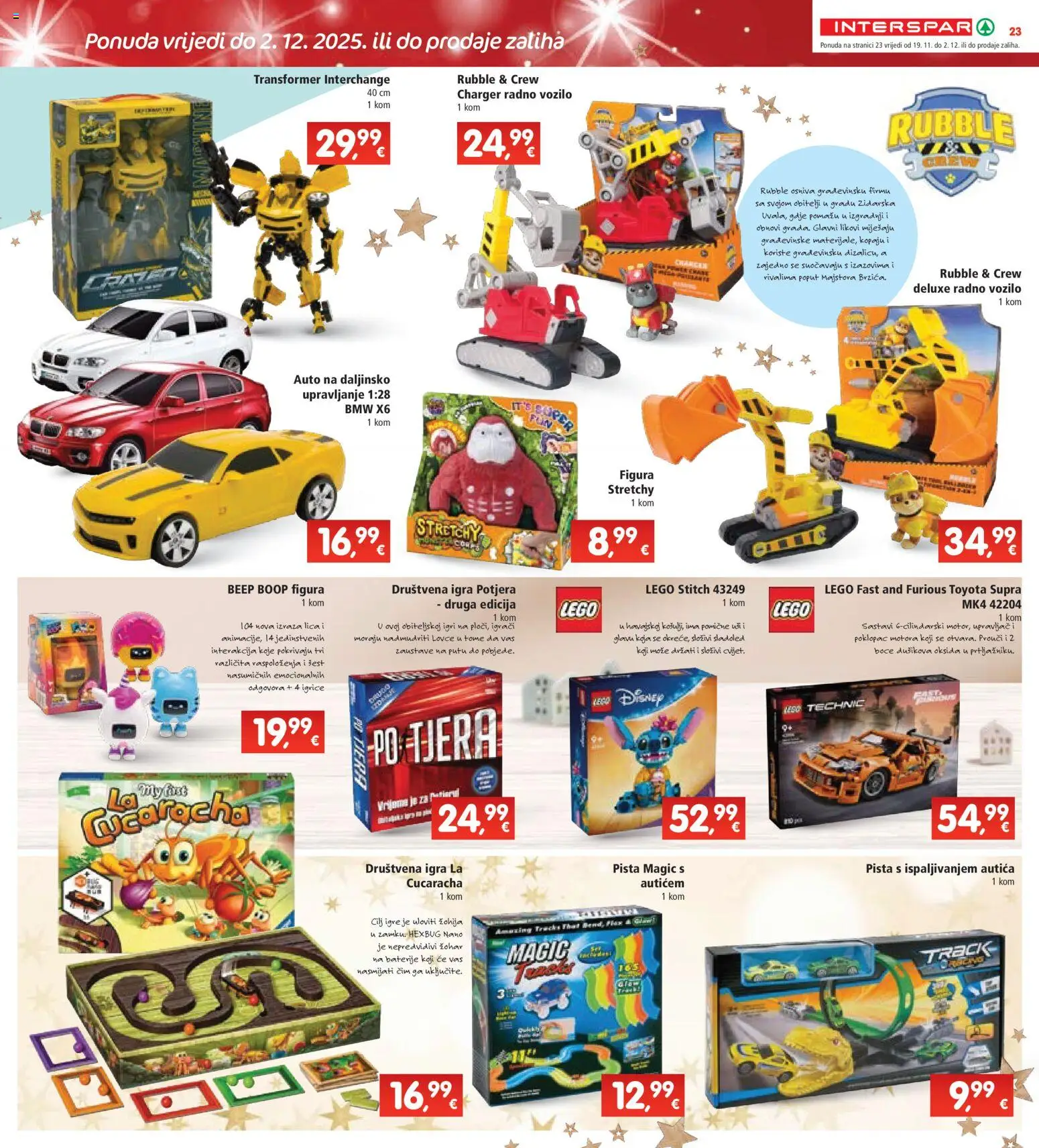 Interspar katalog | vrijedi od 19.11.2025 | Stranica: 28 | Proizvodi: Sladoled, Baterije, Igra, Lego