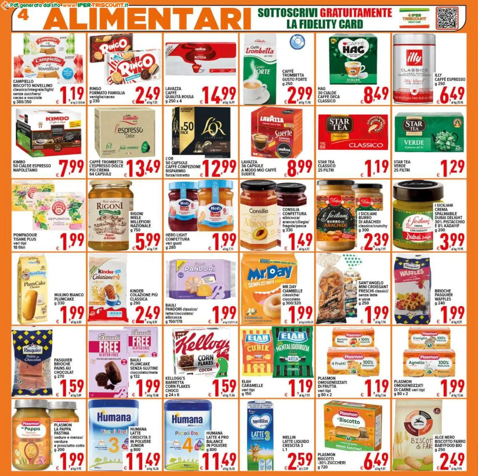 Volantino Ipertriscount del 29.10.2025 | Pagina: 4 | Prodotti: Caramelle, Frutta, Plumcake, Croissant