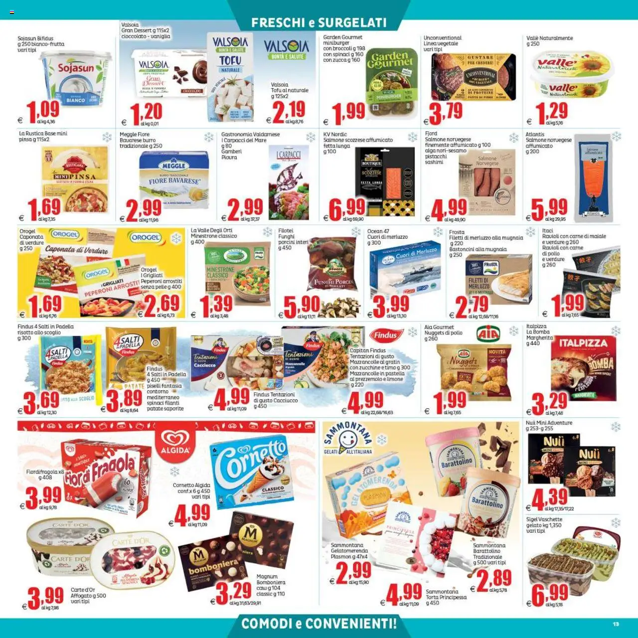 Volantino Elite Supermercati del 17.10.2025 | Pagina: 13 | Prodotti: Pollo, Cornetto, Gelato, Ravioli
