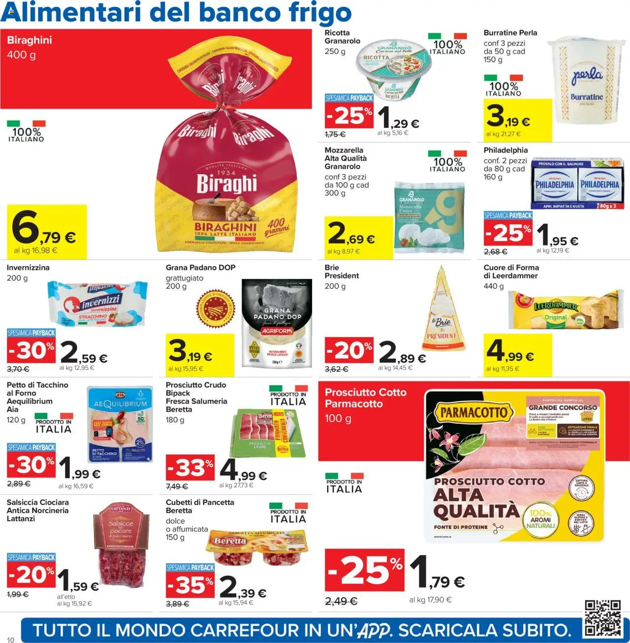 Volantino Carrefour del 23.10.2025 | Pagina: 10 | Prodotti: Prosciutto Crudo, Suino, Tacchino, Prosciutto