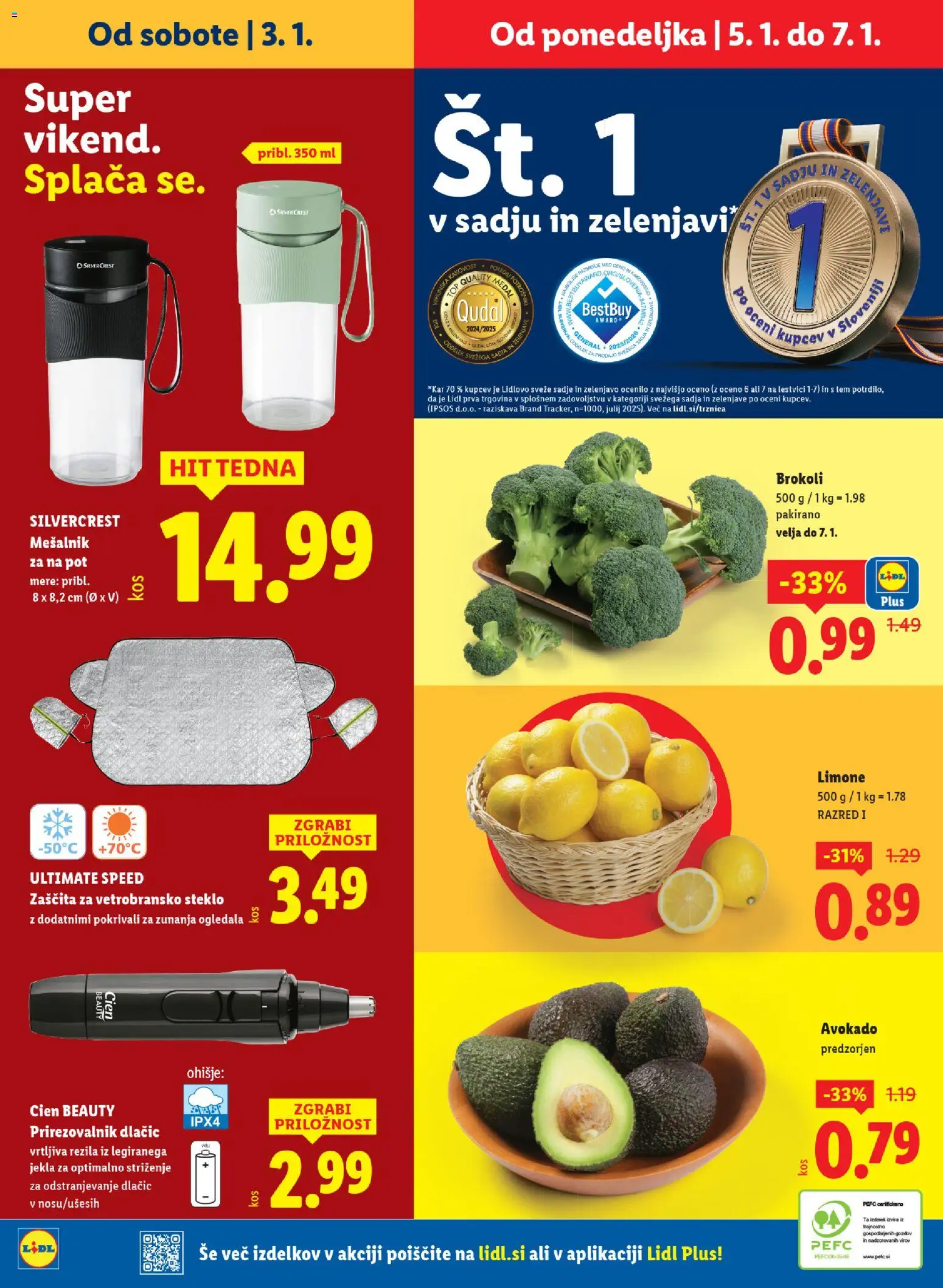 Novi Lidl katalog ponudbe – veljaven od 30.12.2025 | Stran: 44 | Izdelki: Mesalnik, Avokado, Sadje
