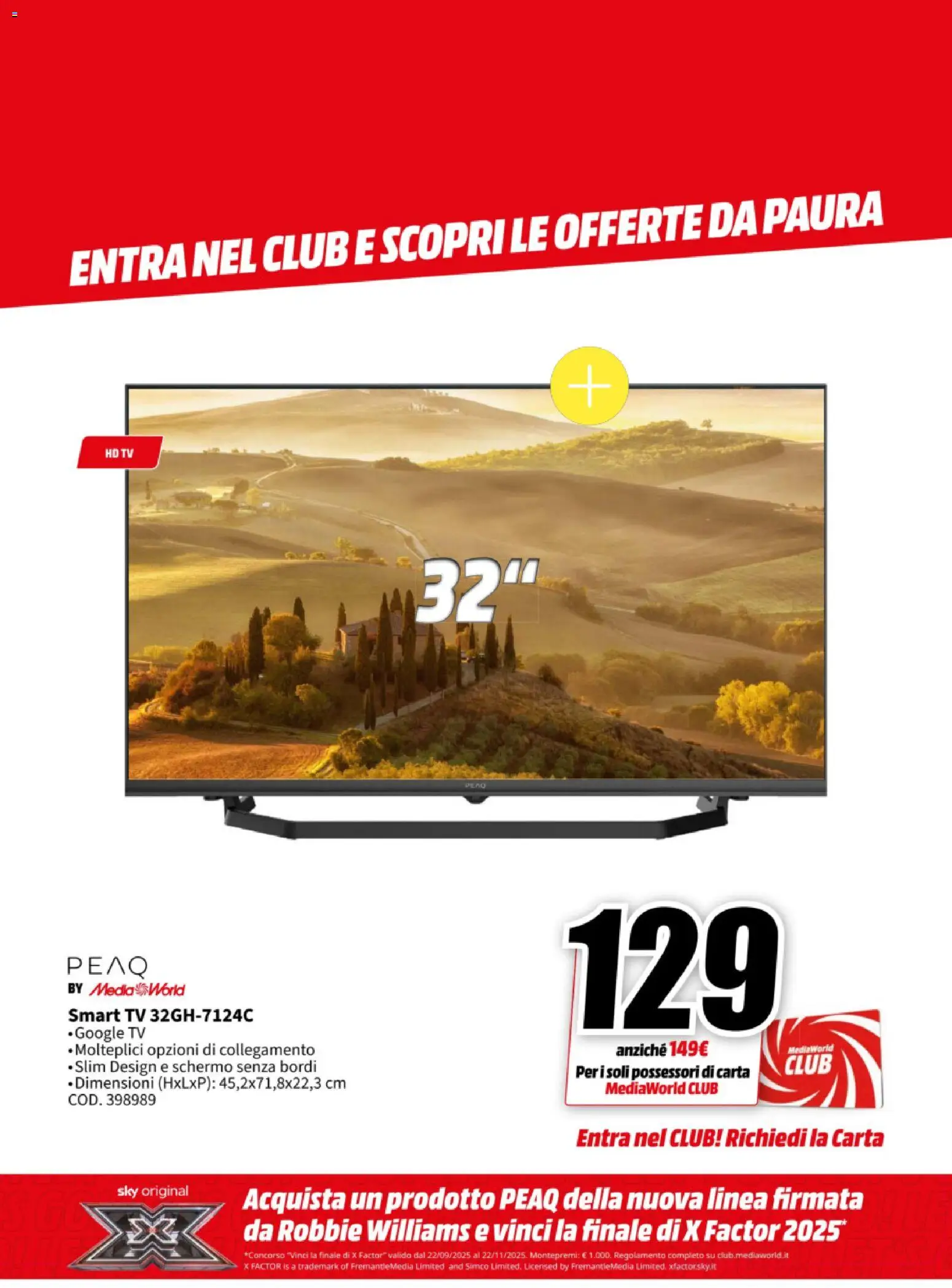 Volantino Media World del 27.10.2025 | Pagina: 38 | Prodotti: Schermo, smart TV, TV