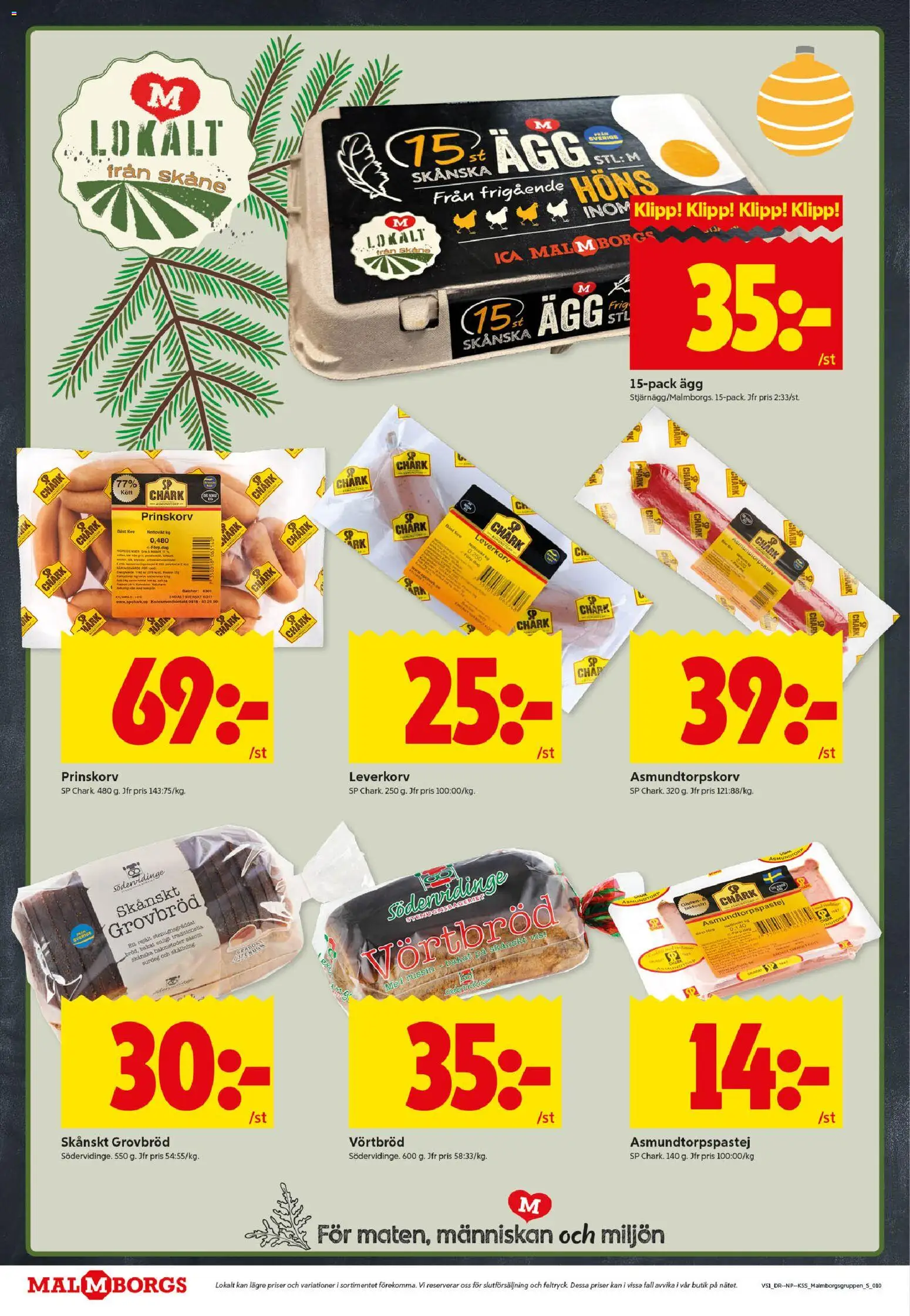 ICA Kvantum reklamblad aktuell från 15.12.2025 | Sida: 10 | Produkter: Prinskorv, Ägg