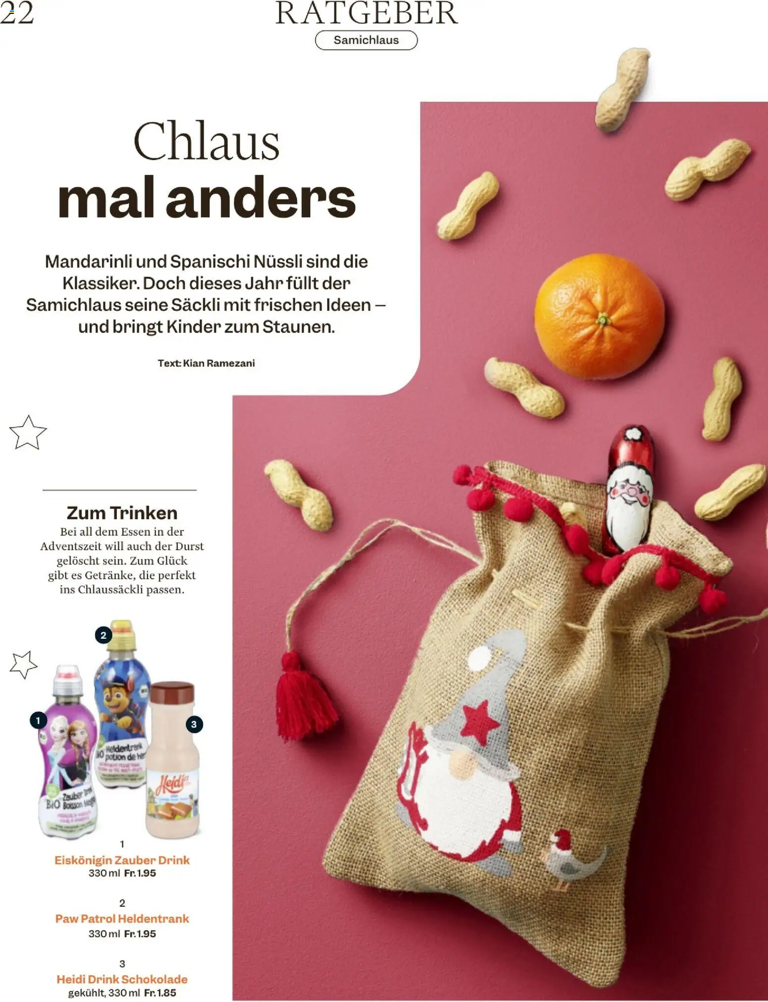 Migros Magazin – gültig ab 24.11.2025 | Seite: 22 | Produkte: Schokolade