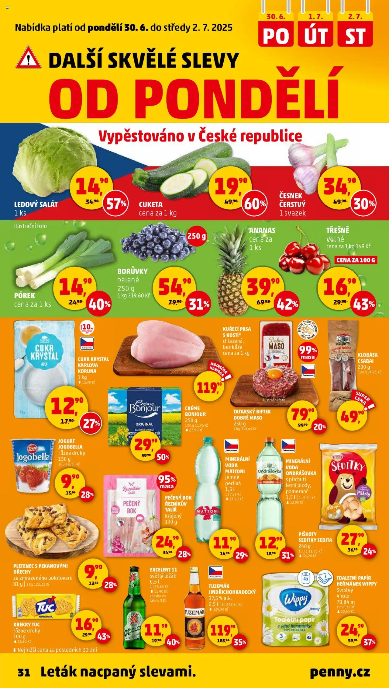 Penny Market leták - Čtvrtečník od 26.06.2025 | Strana: 31 | Produkty: Mattoni, Ořechy, Borůvky, Klobása