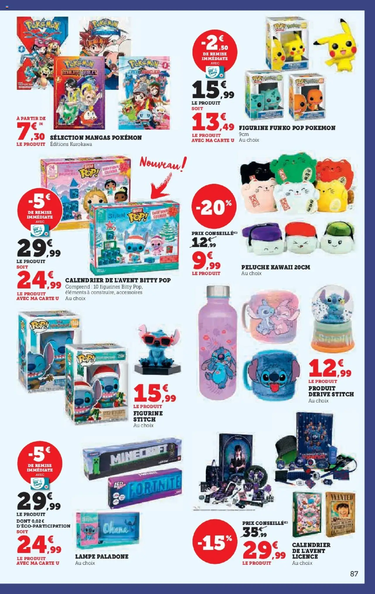 {H1} | Page: 87 | Produits: Calendrier, Peluche, Lampe, Figurines
