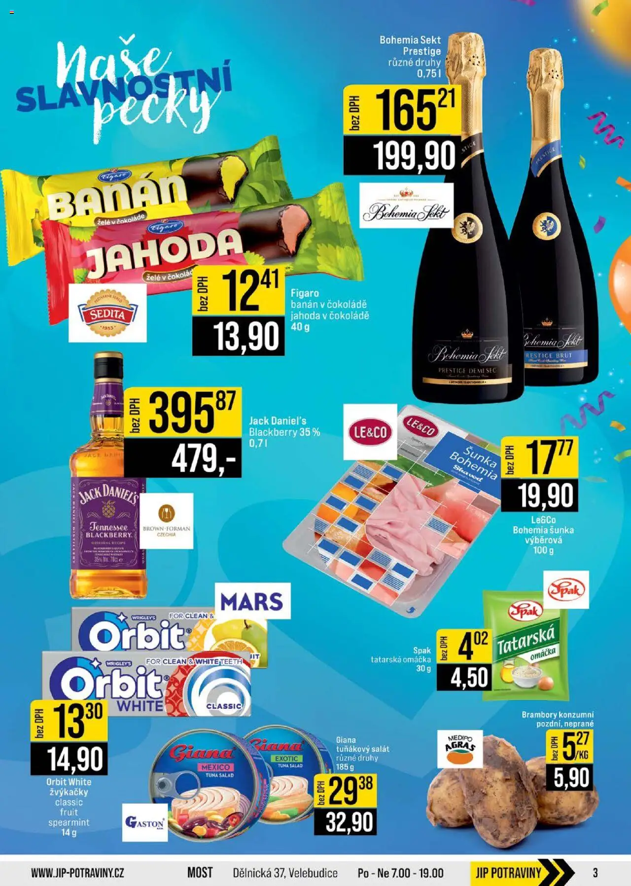 Jip leták - Cash & Carry od 22.10.2025 | Strana: 3 | Produkty: Šunka, Bohemia sekt, Salát, Potraviny