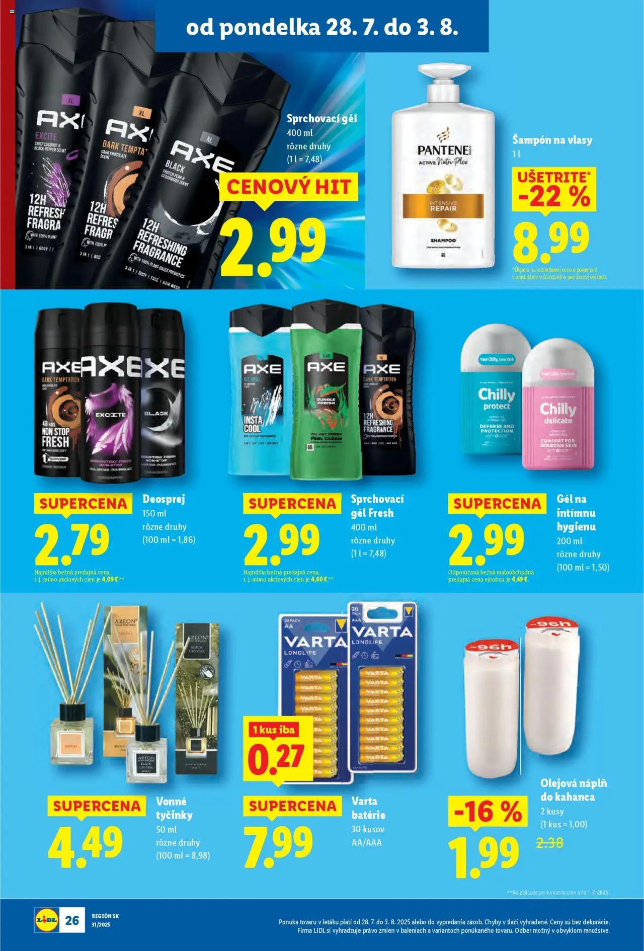 Lidl leták │ platný od 28.07.2025 | Strana: 26 | Produkty: Šampón
