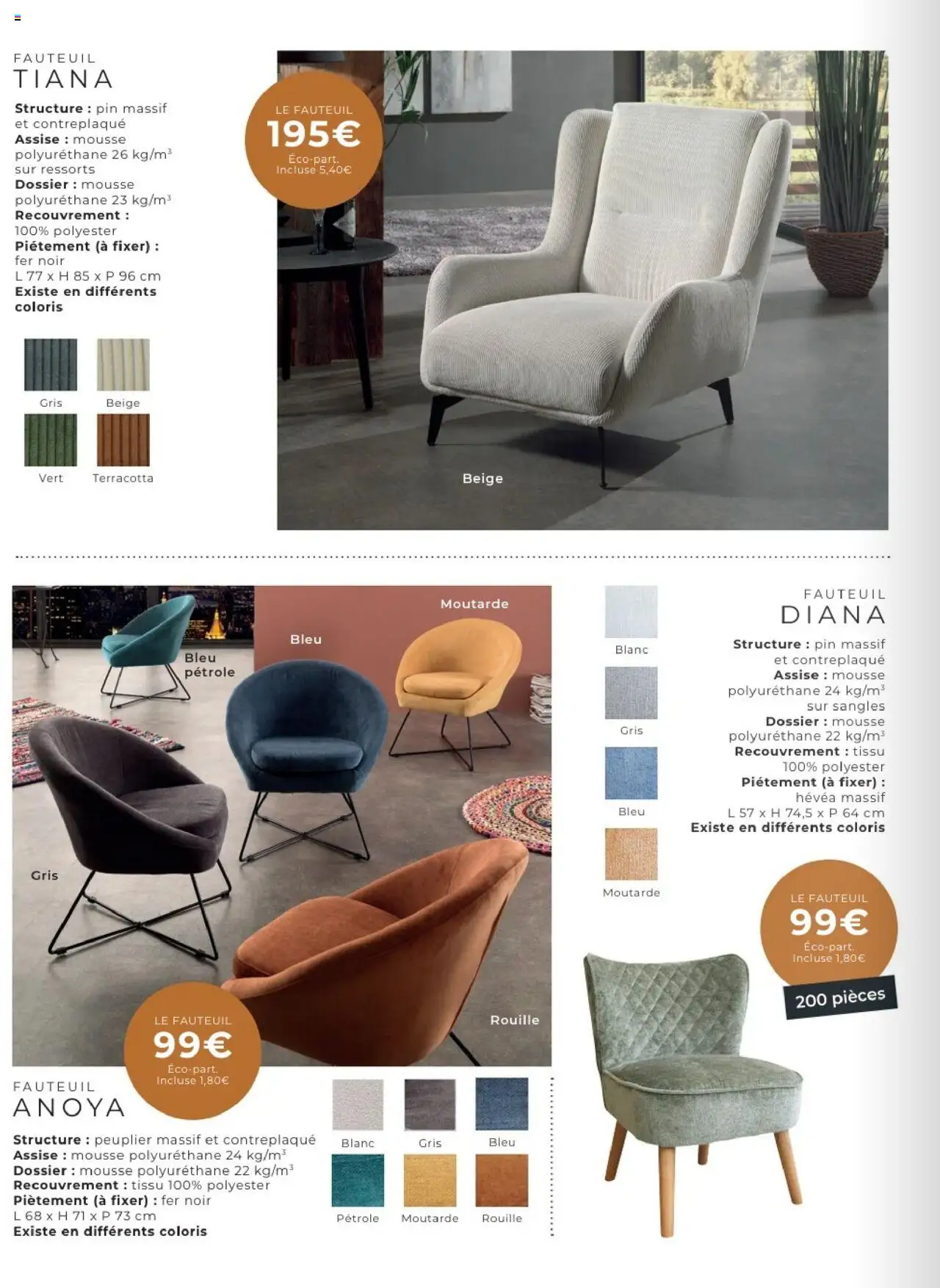 {H1} | Page: 46 | Produits: Mousse, Fauteuil, Moutarde