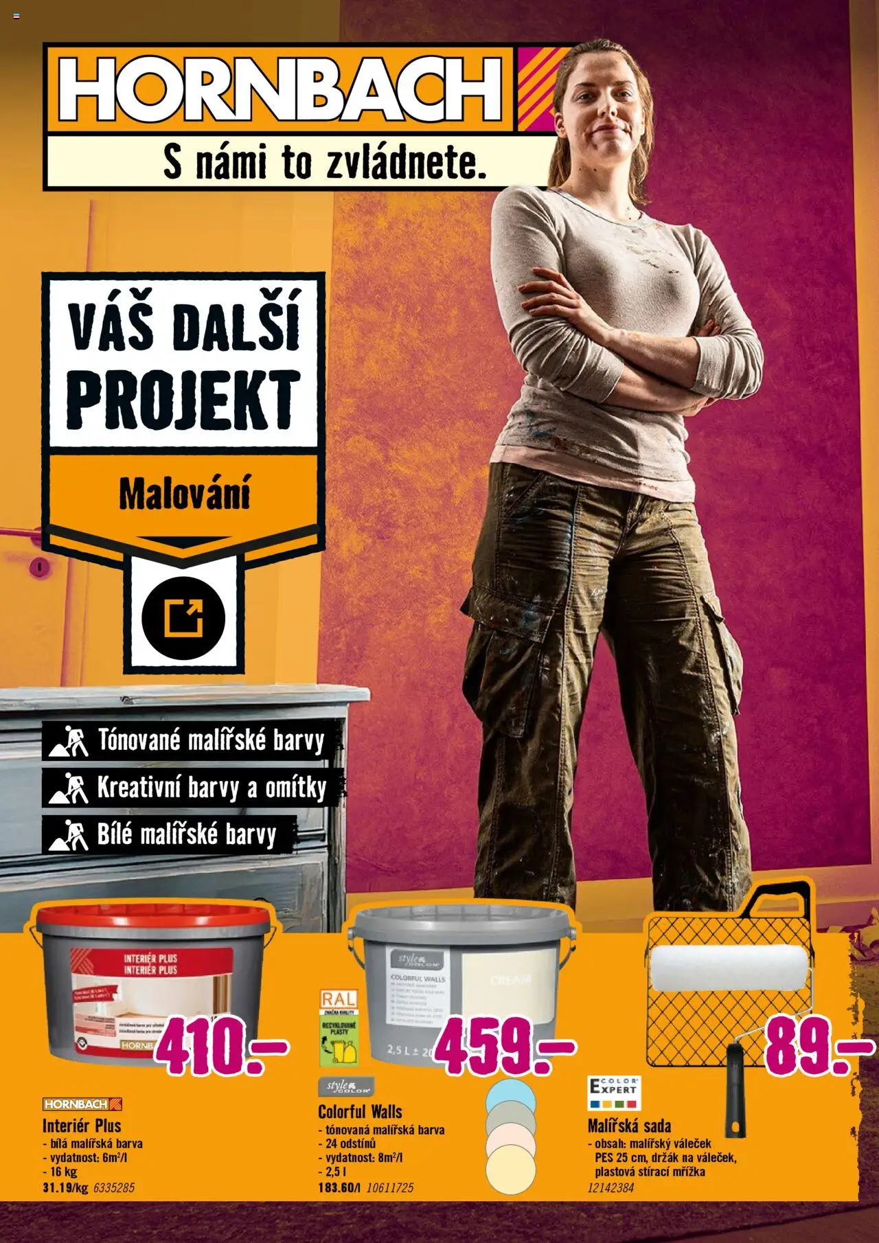 HORNBACH leták - Malování od 25.06.2025 | Strana: 1 | Produkty: Váleček, Malířská sada, Barvy, Pes