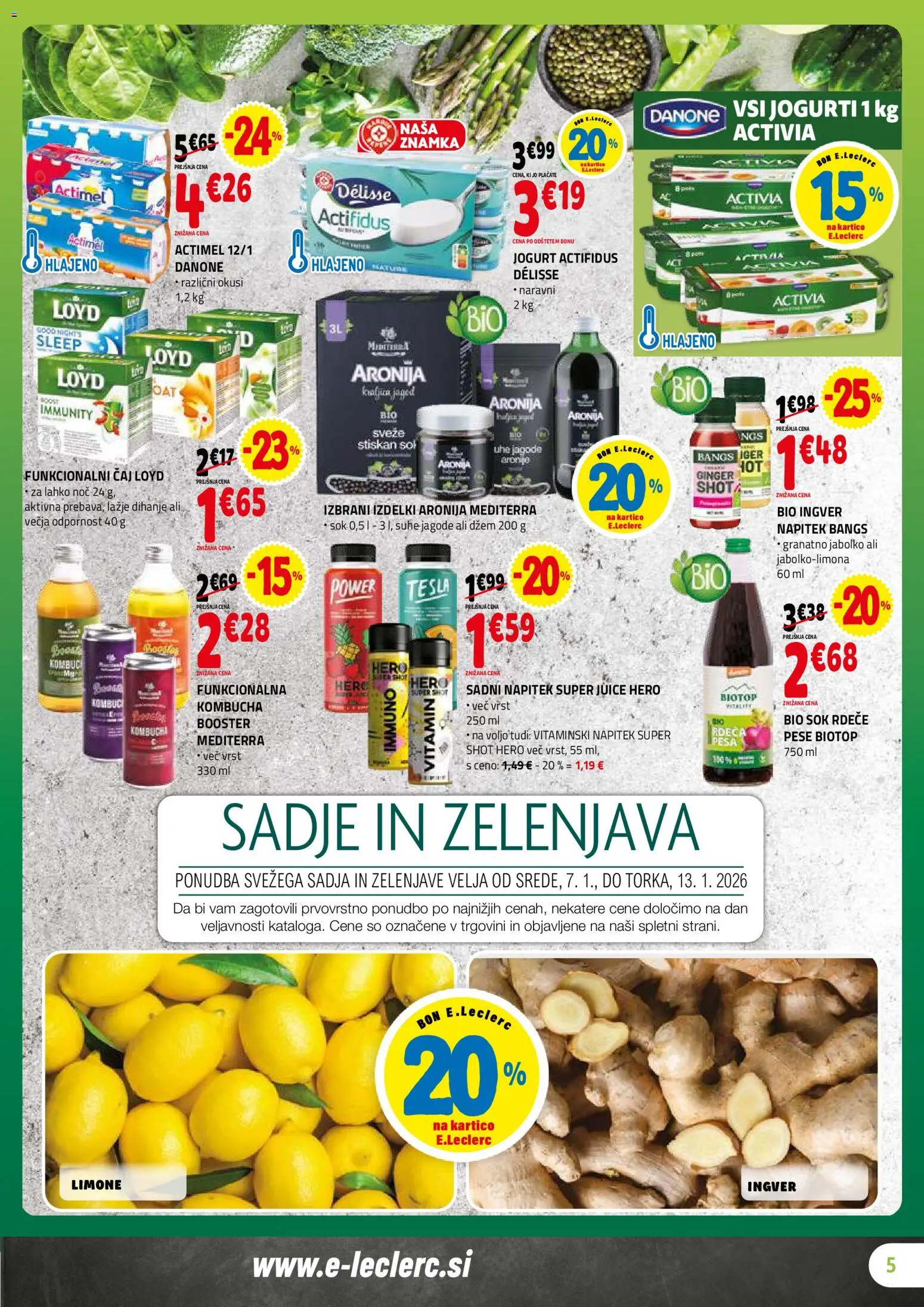 Novi E.leclerc katalog ponudbe – veljaven od 07.01.2026 | Stran: 5 | Izdelki: Βαλσάμικο ξύδι, Jagode, Zelenjava, Pesa