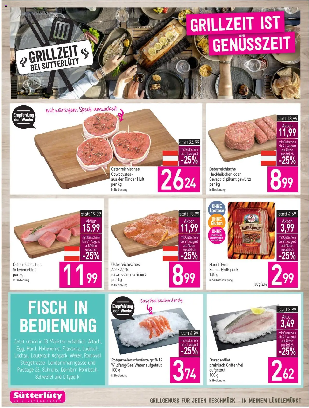 Sutterlüty Flugblatt gültig ab 14.08.2025 | Seite: 12 | Produkte: Fisch