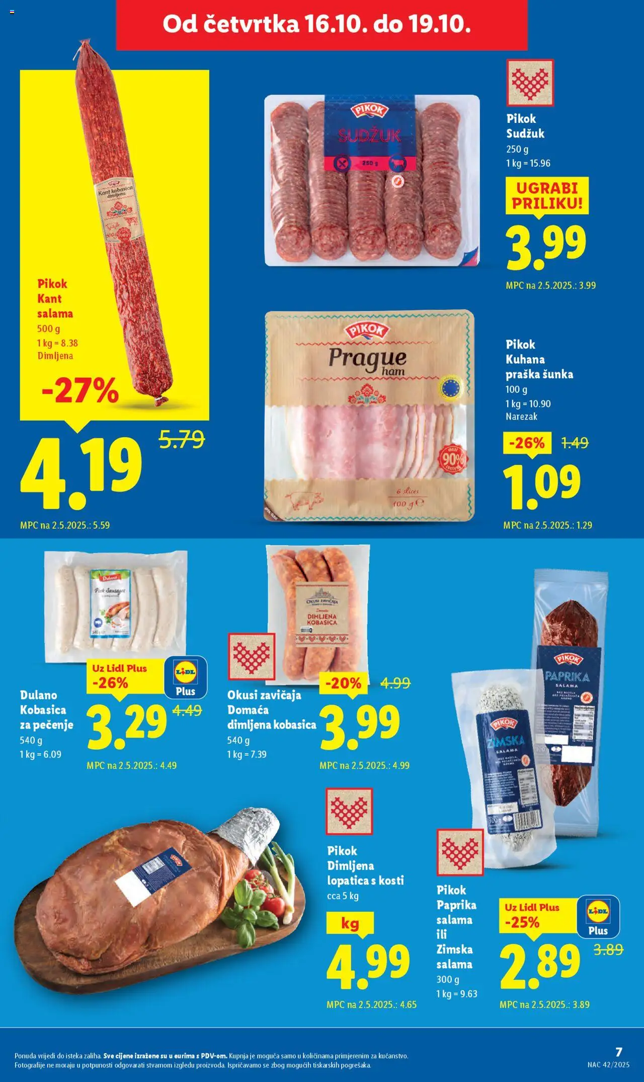 Lidl katalog | vrijedi od 16.10.2025 | Stranica: 7 | Proizvodi: Salama, Šunka, Narezak, Paprika