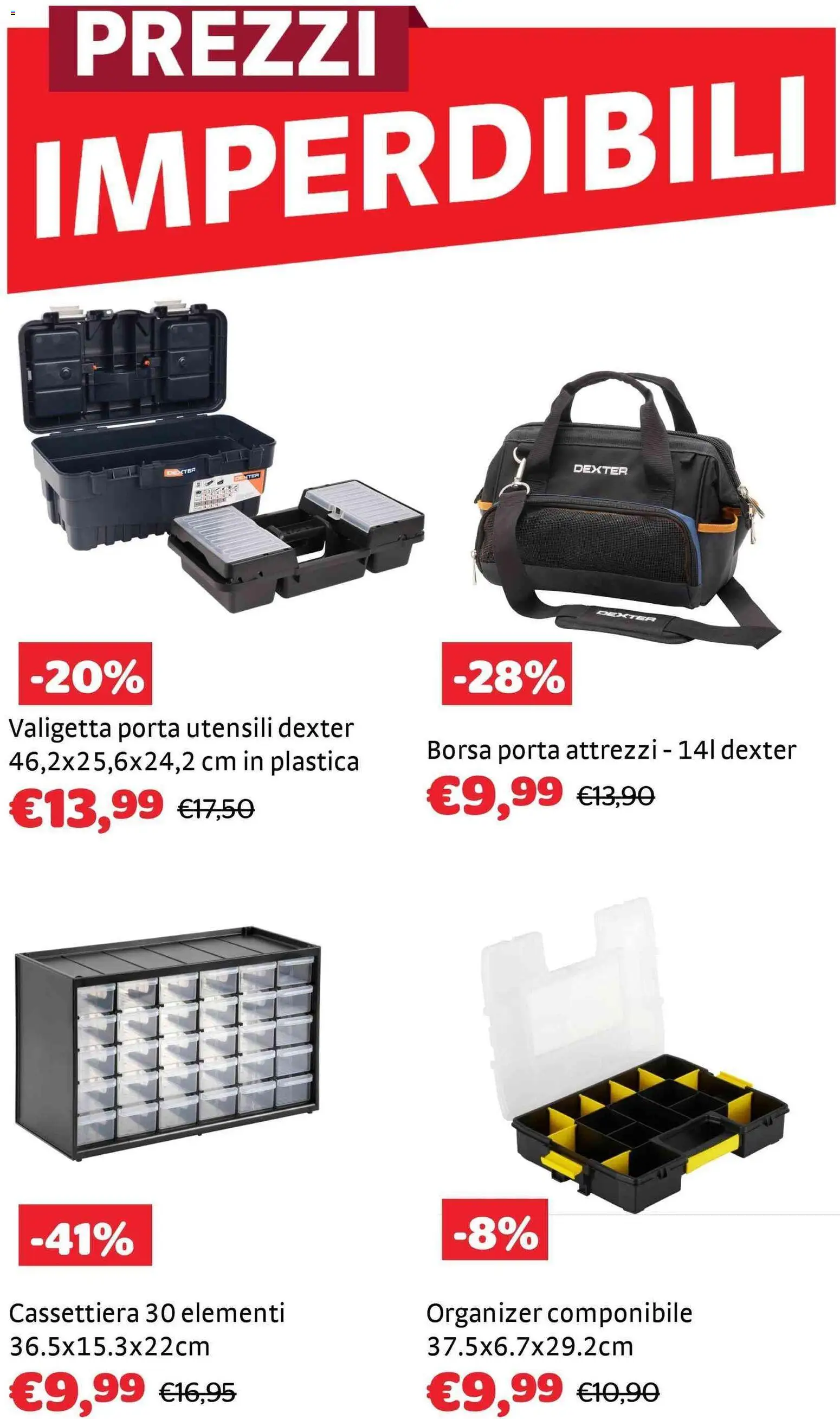 Volantino Brico Center del 02.01.2026 | Pagina: 9 | Prodotti: Borsa, Valigetta, Cassettiera