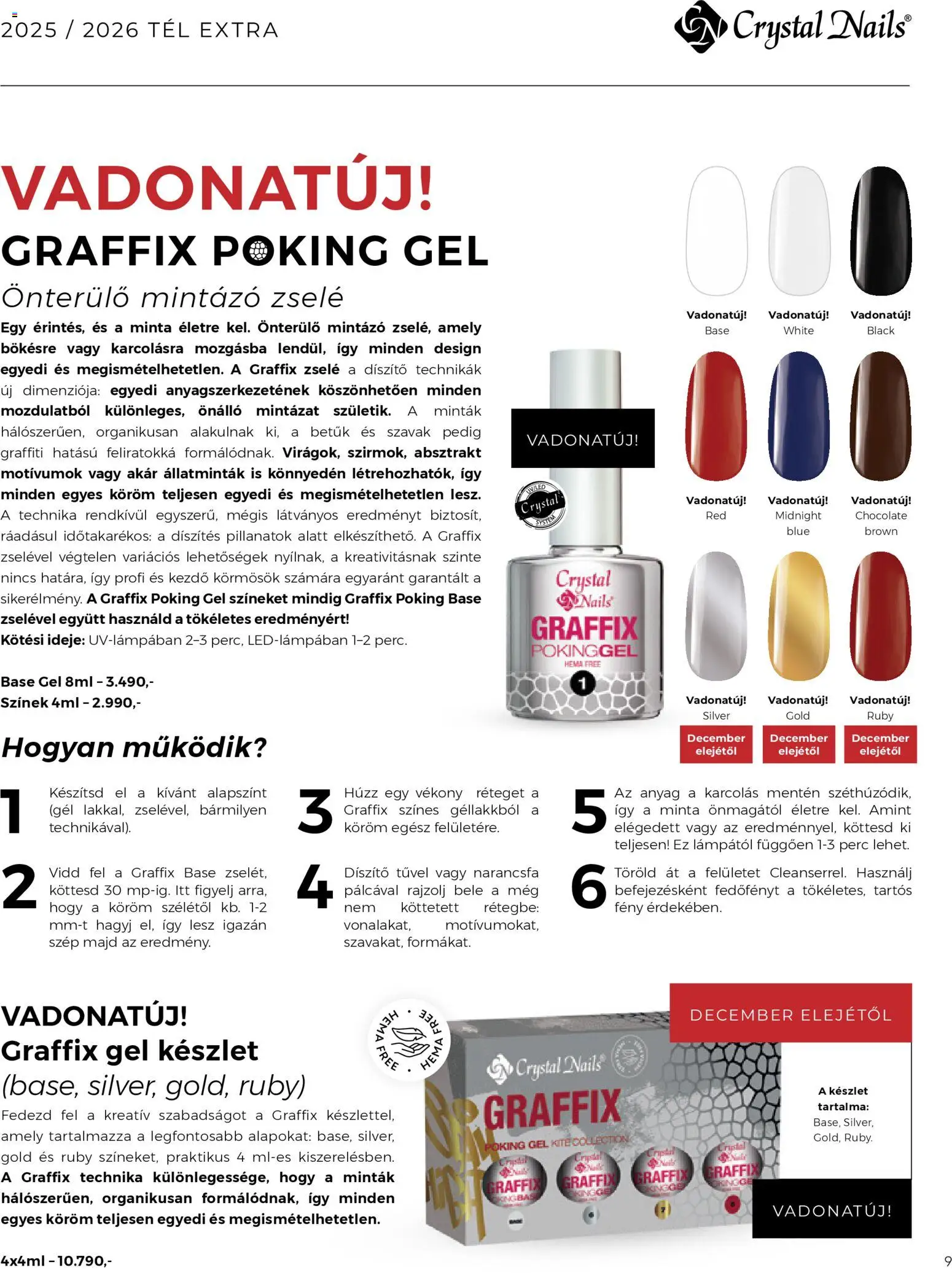 Crystal Nails akciós ujság - amely érvényes a következő dátumtól: 01.12.2025 | Oldal: 9