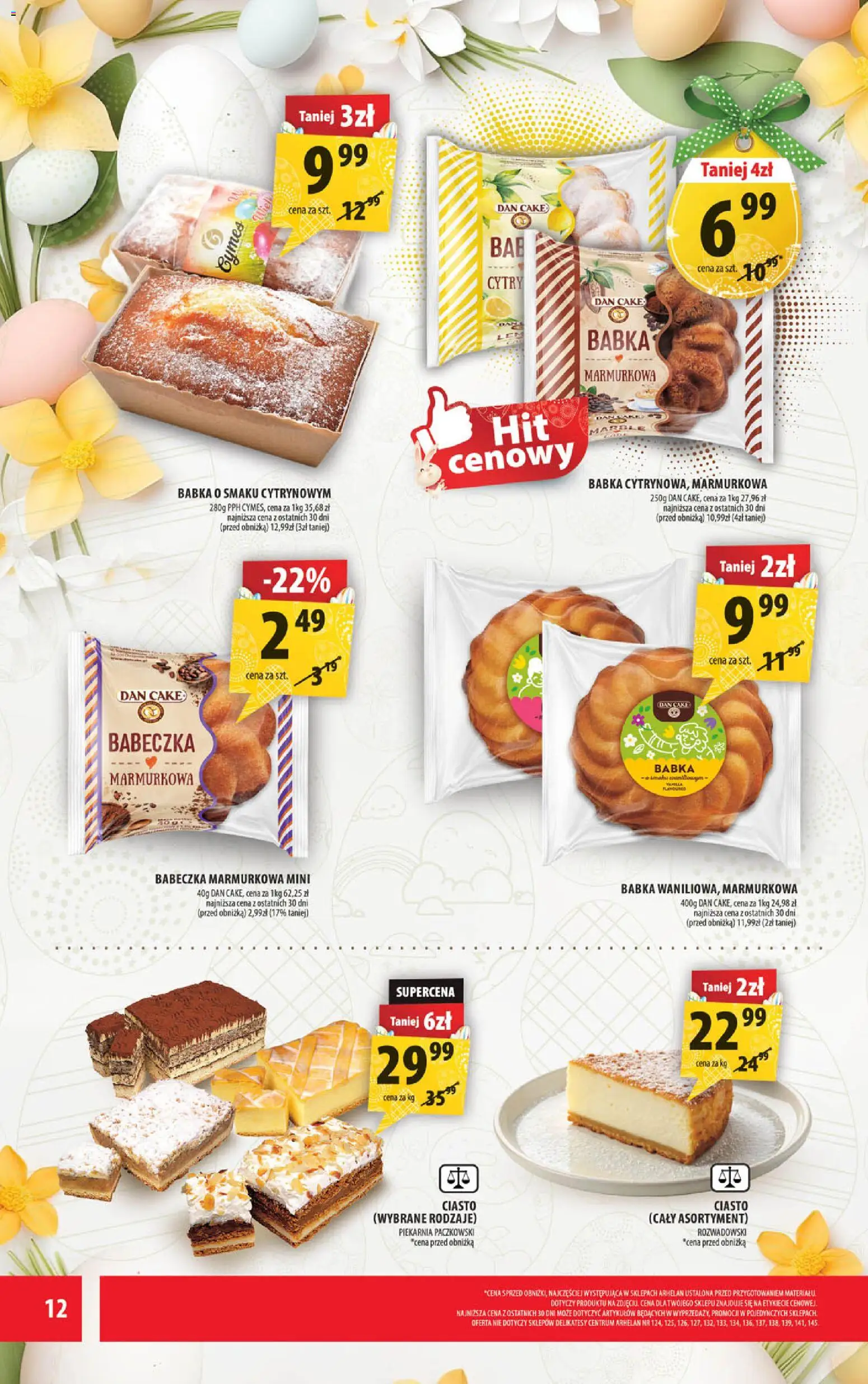 Arhelan gazetka od 27.03.2026 | Strona: 12 | Produkty: Ciasto, Piekarnia, Delikatesy, Babka marmurkowa