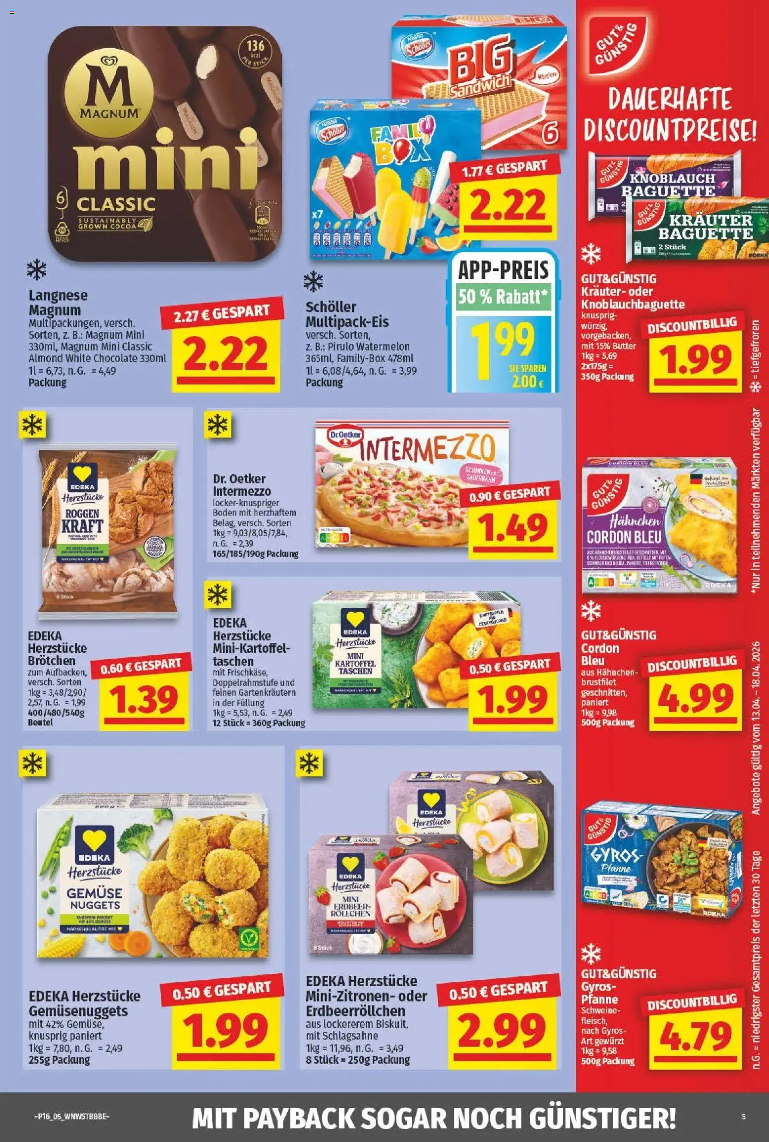 Angebote - Wochenangebote – gültig ab 12.04.2026 | Seite: 5 | Produkte: Schlagsahne, Butter, Gyros, Gemüse