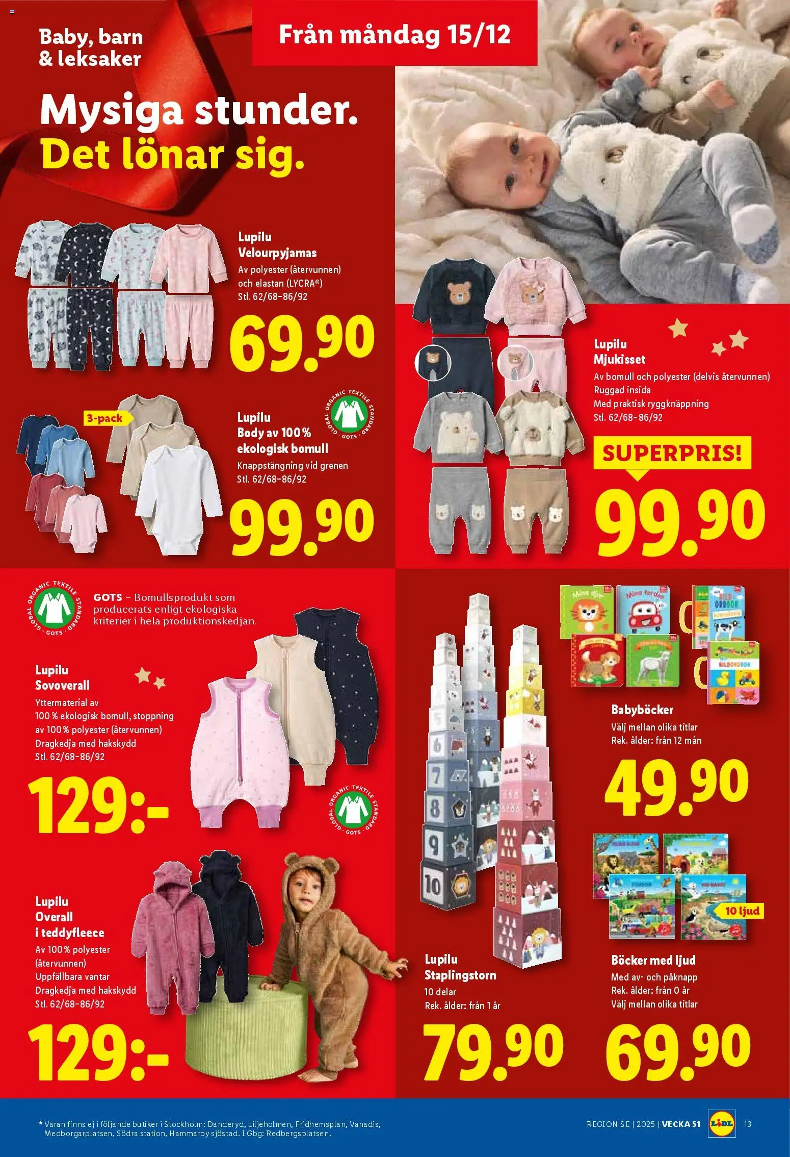 Lidl reklamblad aktuell från 15.12.2025 | Sida: 13 | Produkter: Vantar, Overall