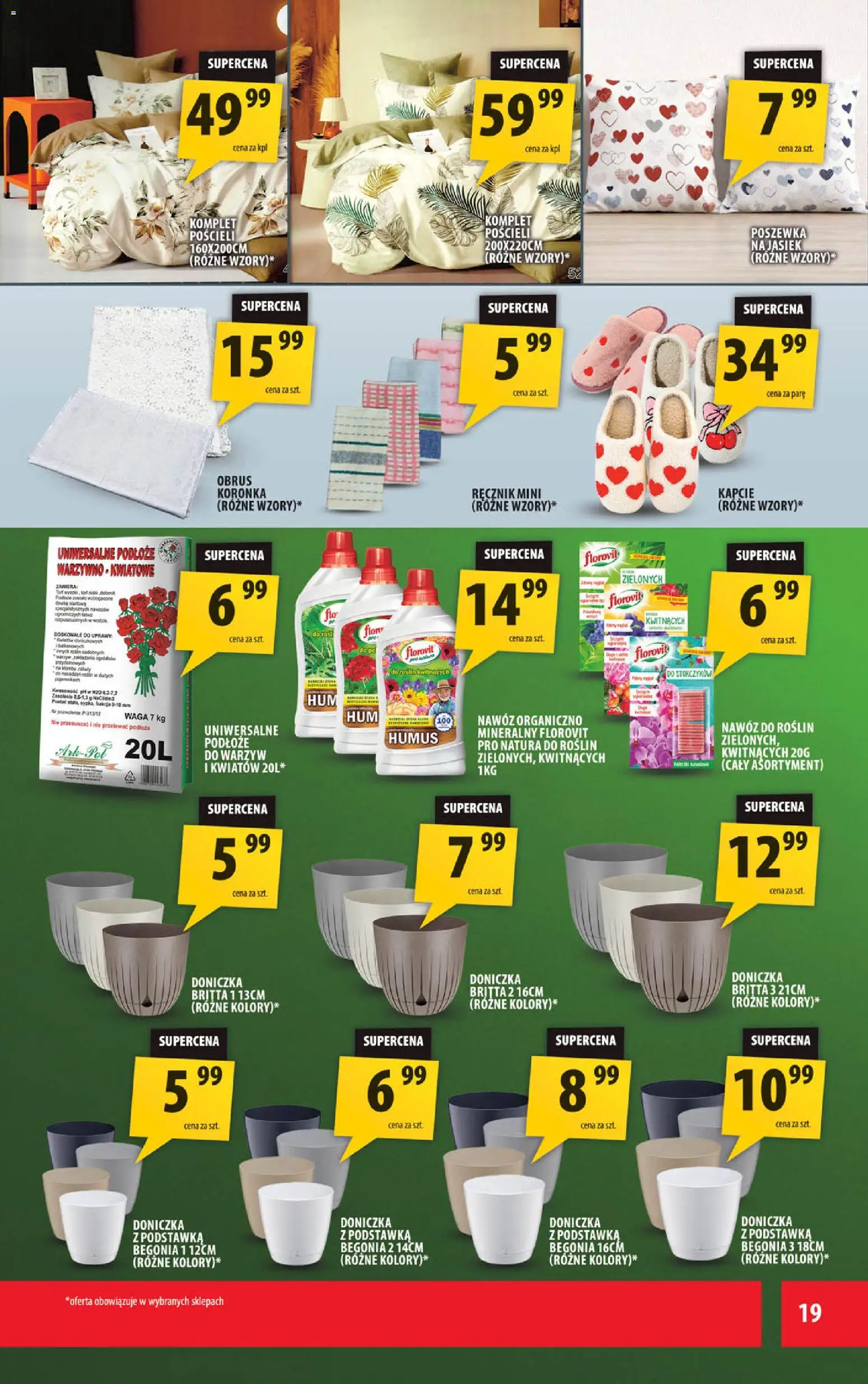 Arhelan Gazetka od 30.01.2026 | Strona: 19 | Produkty: Kapcie, Waga, Doniczka