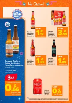 Vista previa Carrefour Sin Gluten válido desde el 07.04.2026 | Página: 12 | Productos: Cerveza, Té