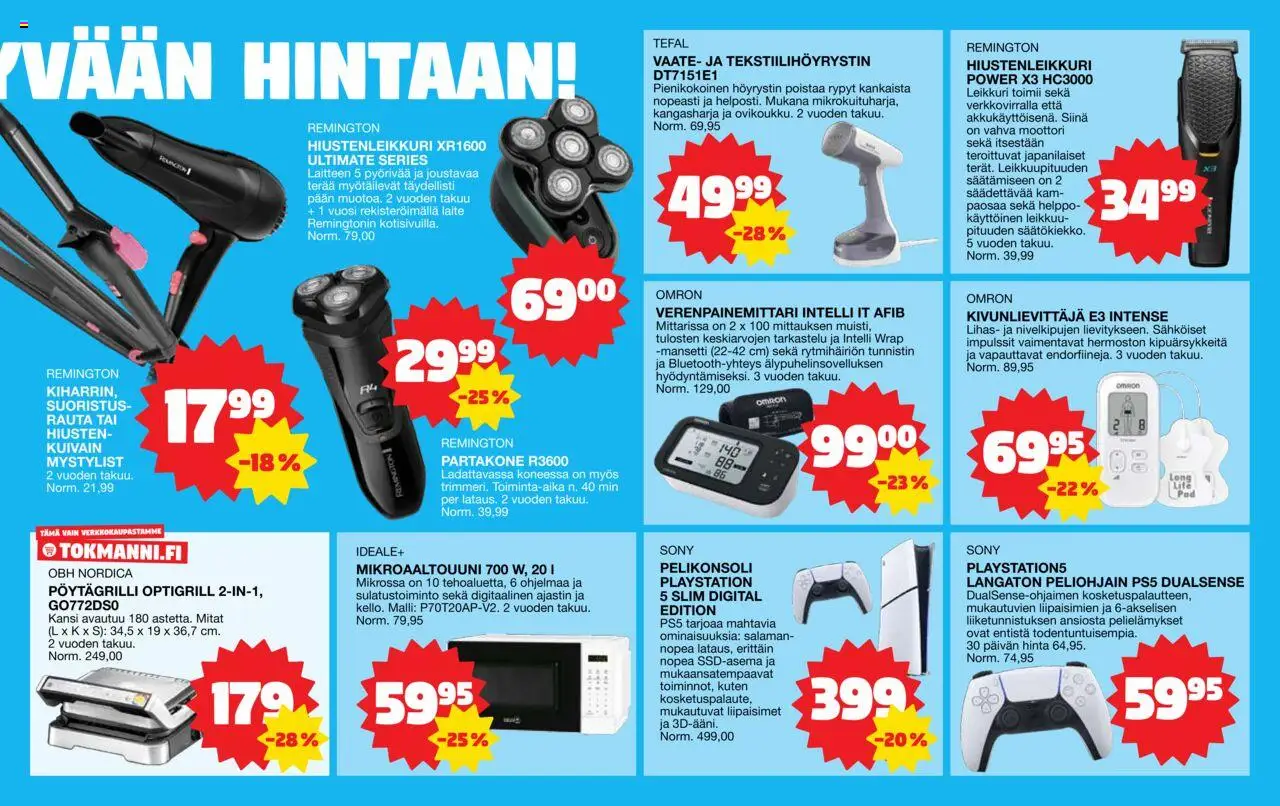  | Sivu: 3 | Tuotteet: Mikroaaltouuni, Kansi, Pelikonsoli, Playstation