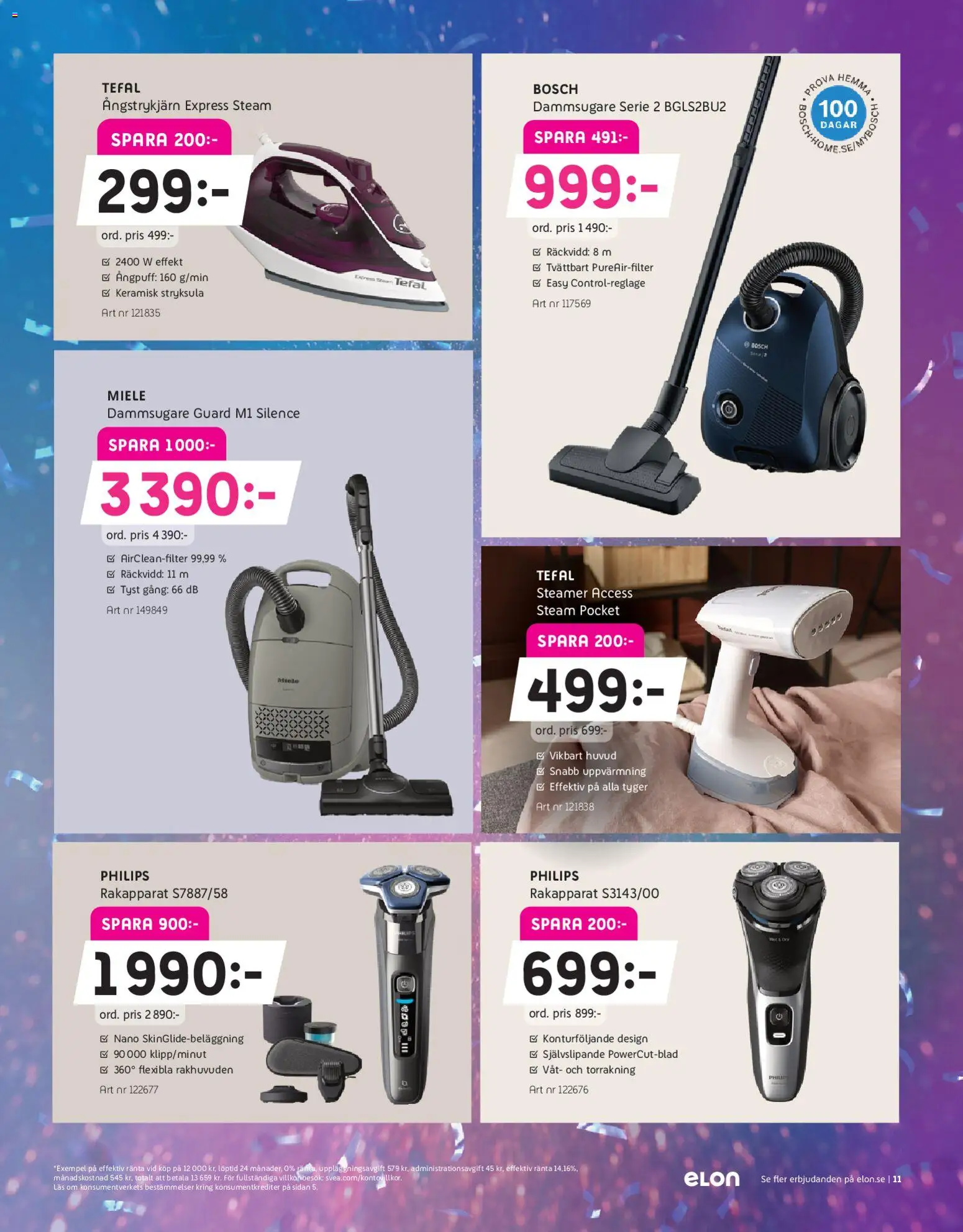 Elon reklamblad aktuell från 16.02.2026 | Sida: 11 | Produkter: Dammsugare, Rakapparat