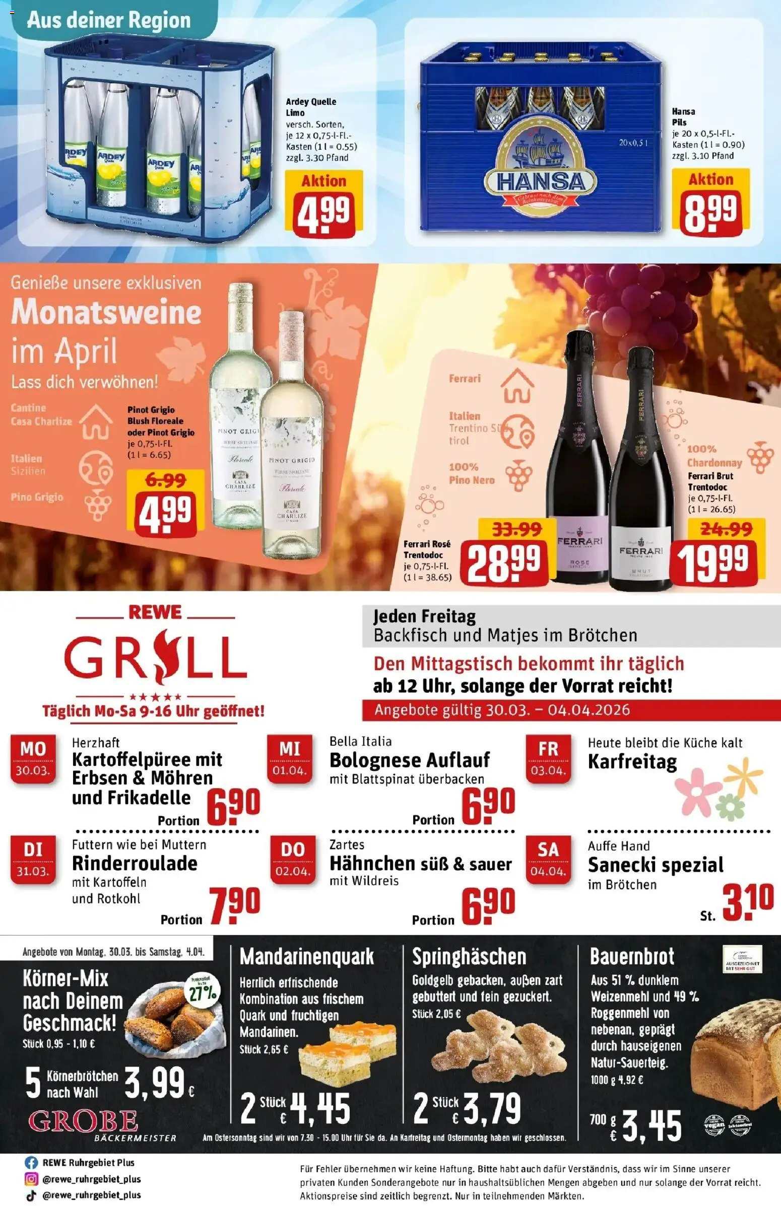Rewe Prospekt Dortmund	 – gültig ab 30.03.2026 | Seite: 34 | Produkte: Küche, Mohren, Blush, Uhr