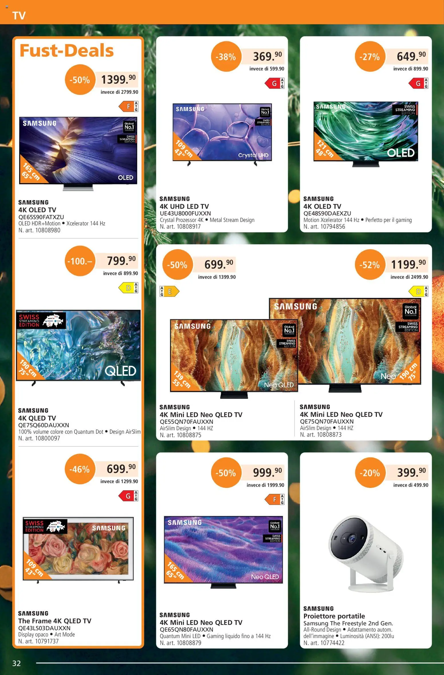 Fust Aktionen IT – gültig ab 01.12.2025 | Seite: 32 | Produkte: TV, Samsung