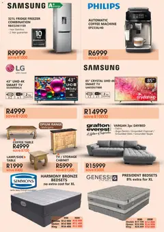 Tafelberg Furnishers specials catalogue – valid from 25.03.2026 | Page: 4 | Products: Freezer, TV, Table, Coffee