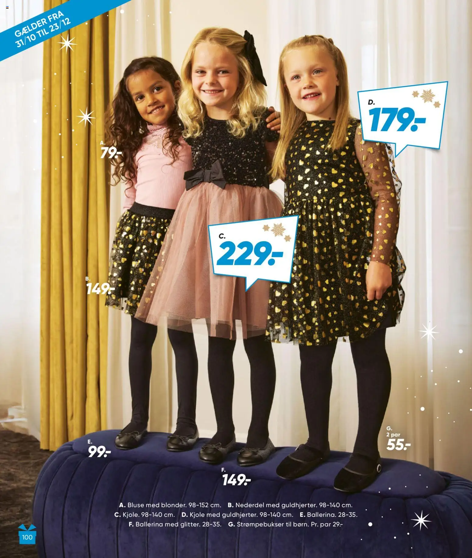 Bilka tilbudsavis – gyldig fra 01.11.2025 | Side: 100 | Produkter: Nederdel, Kjole, Strømpebukser, Bluse