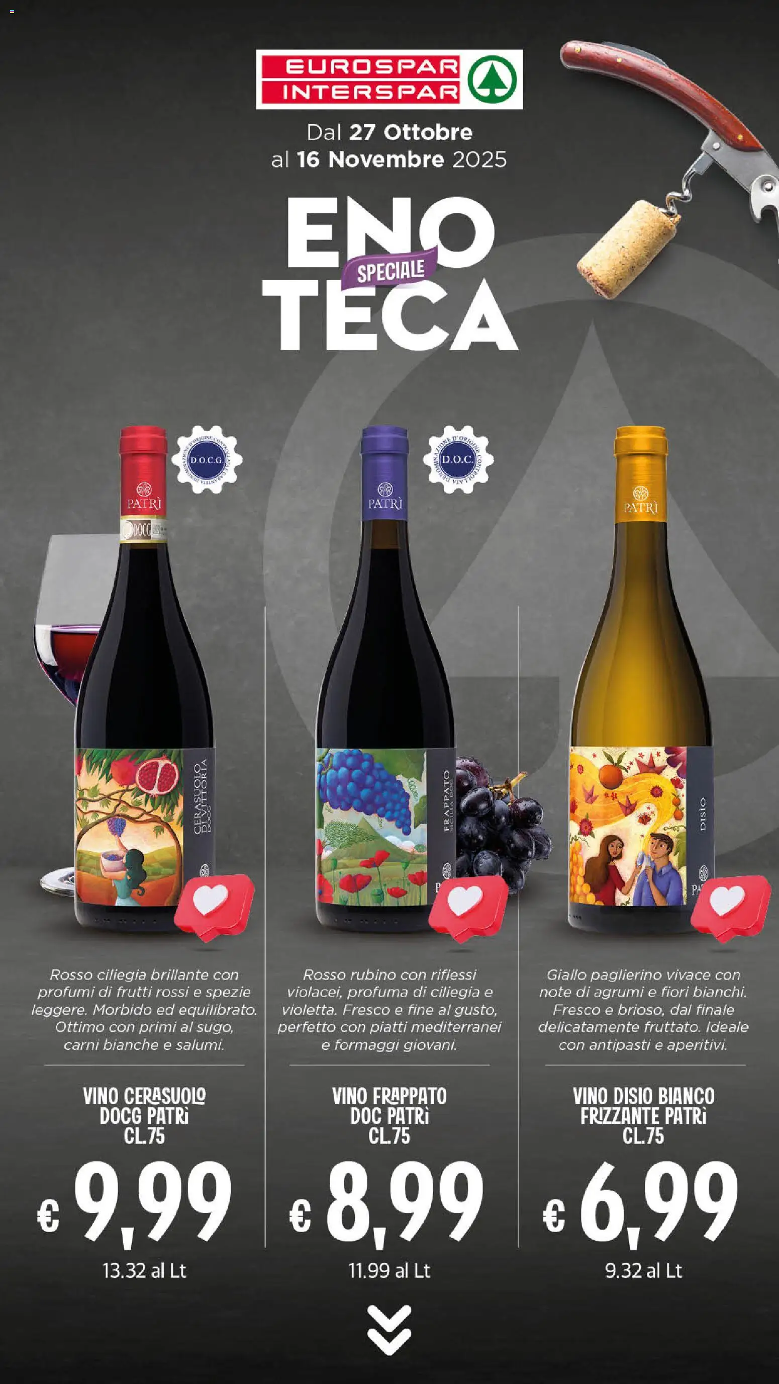 Volantino Eurospar del 27.10.2025 | Pagina: 17 | Prodotti: Spezie, Vino, Agrumi