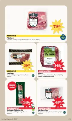 Fläsklägg, Moab, ca 1,5kg, Sverige, rimmad, jfr-pris 39,95/kg - Förhandsvisning av reklamblad från butik Hemköp aktuell från 05.01.2026 | Sida: 8