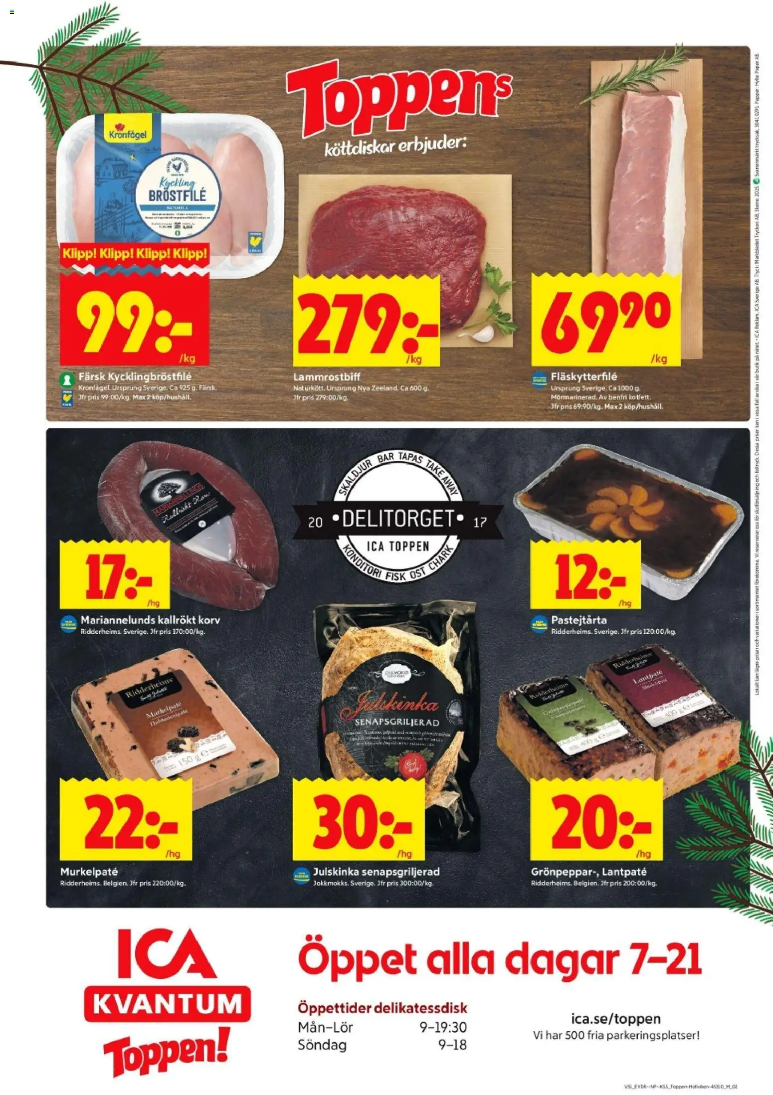 ICA Kvantum reklamblad aktuell från 15.12.2025 | Sida: 12 | Produkter: Fläskytterfilé, Ost, Papper