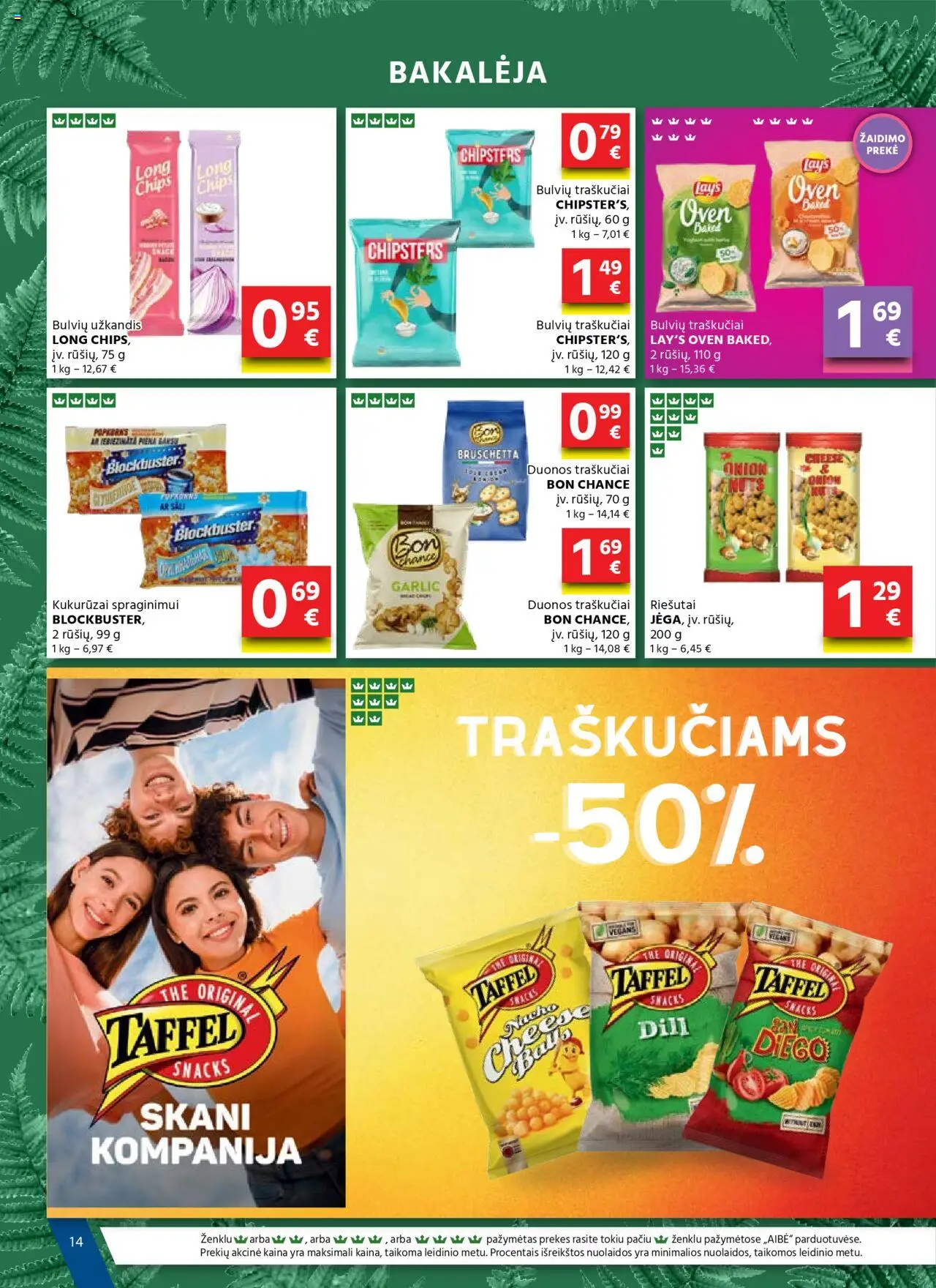 AIBE leidinys│galioja nuo 05.06.2025 | Puslapis: 14 | Prekių: Riešutai, Kukurūzai, Traškučiai