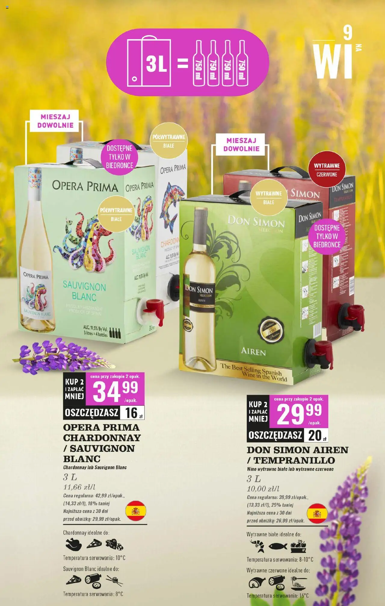 Biedronka gazetka - Czas na toast od 25.08.2025 | Strona: 9 | Produkty: Chardonnay, Wino