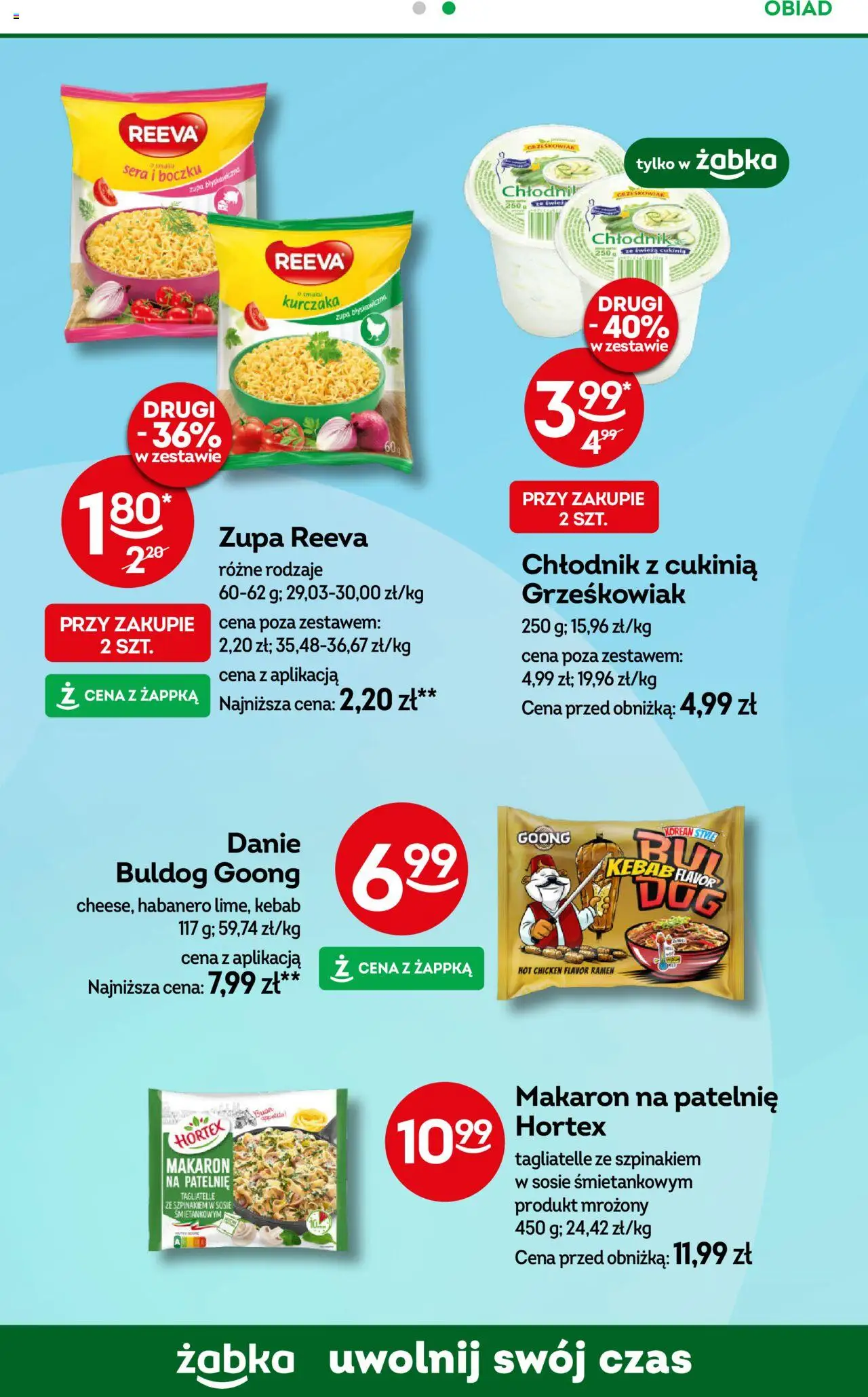 Żabka Gazetka od 13.08.2025 | Strona: 71 | Produkty: Kebab, Patelnie, Zupa, Tagliatelle
