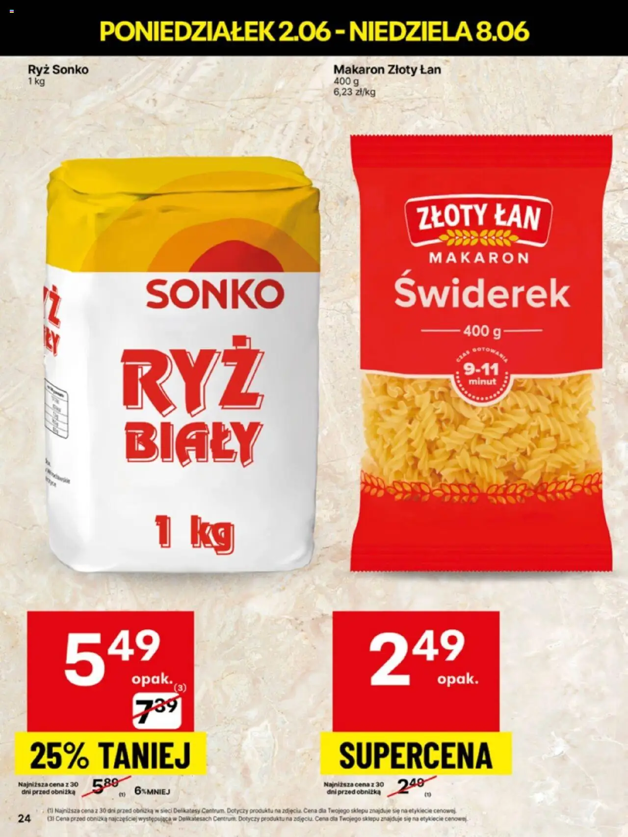 Delikatesy Centrum Gazetka - Sklepy Własne od 02.06.2025 | Strona: 24 | Produkty: Delikatesy, Ryż, Makaron