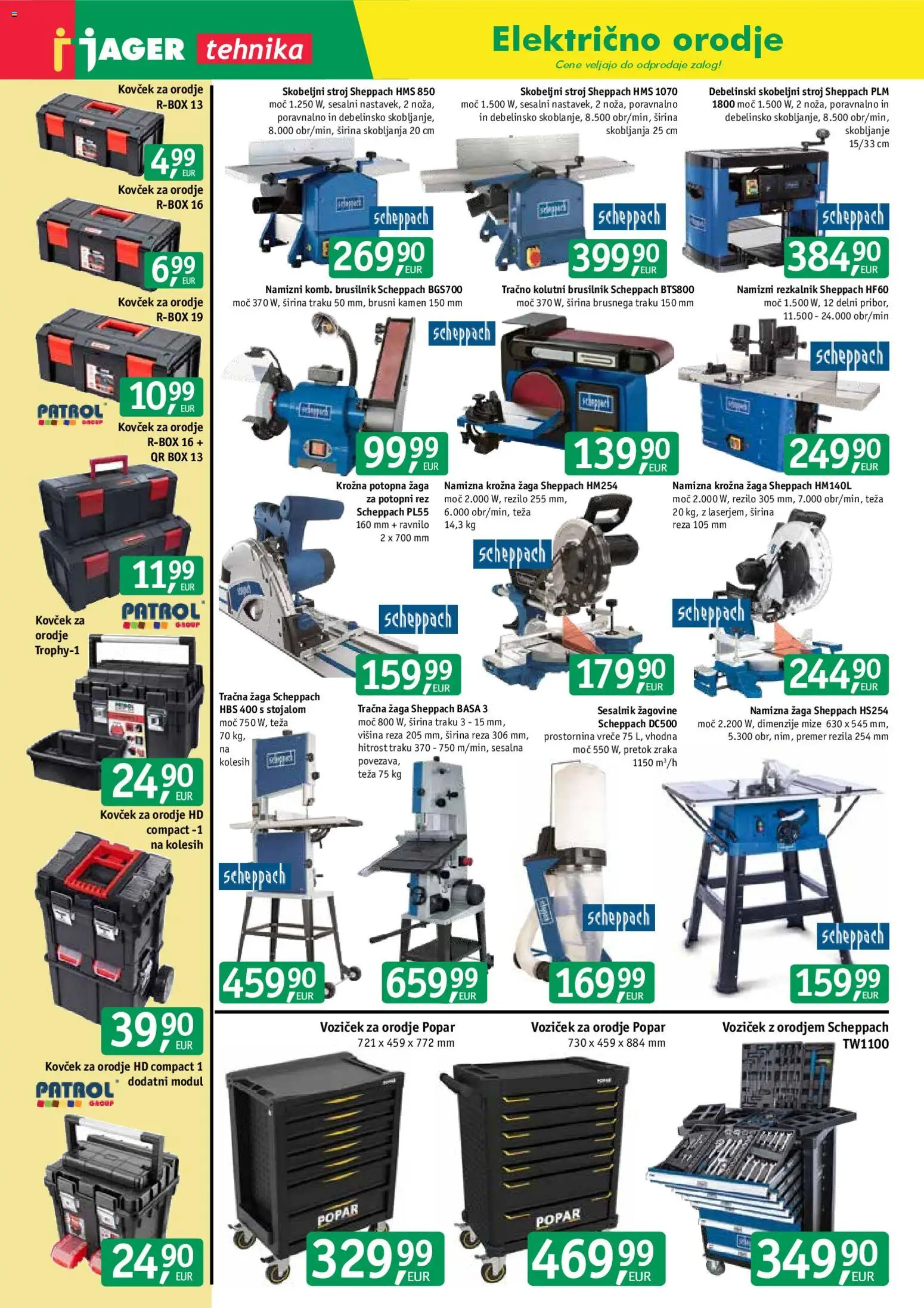 Novi Jager katalog ponudbe – veljaven od 21.01.2026 | Stran: 4 | Izdelki: Orodje, Voziček, Krožna žaga, Kovcek