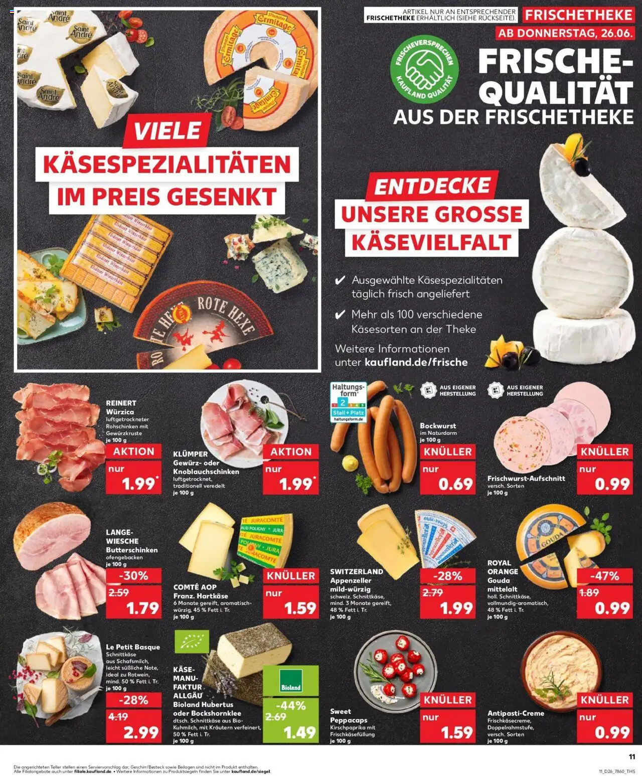 Kaufland prospekt Rottenburg Am Neckar	 - gültig ab dem 29.06.2025 | Seite: 22 | Produkte: Bockwurst, Käse, Theke, Gouda