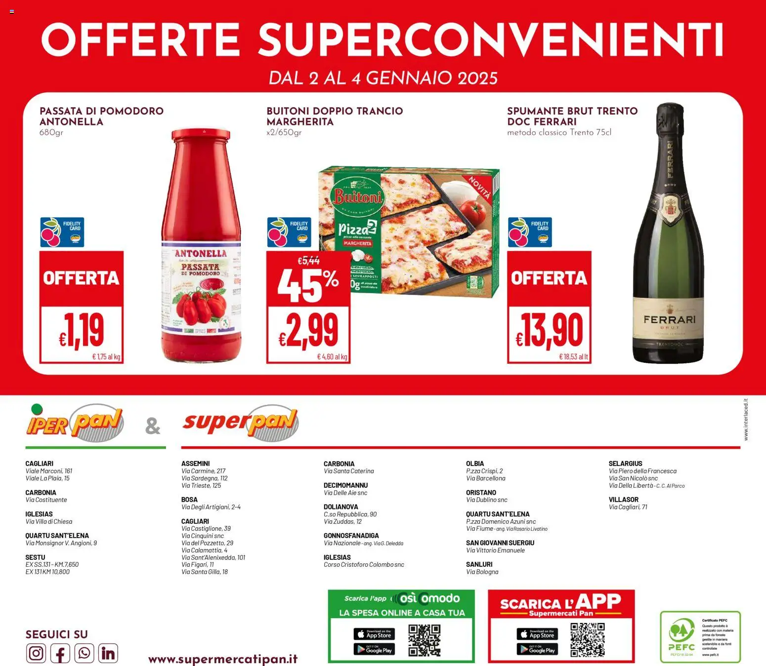 Volantino Pan del 27.12.2025 | Pagina: 28 | Prodotti: Pomodoro, Passata di pomodoro, Spumante