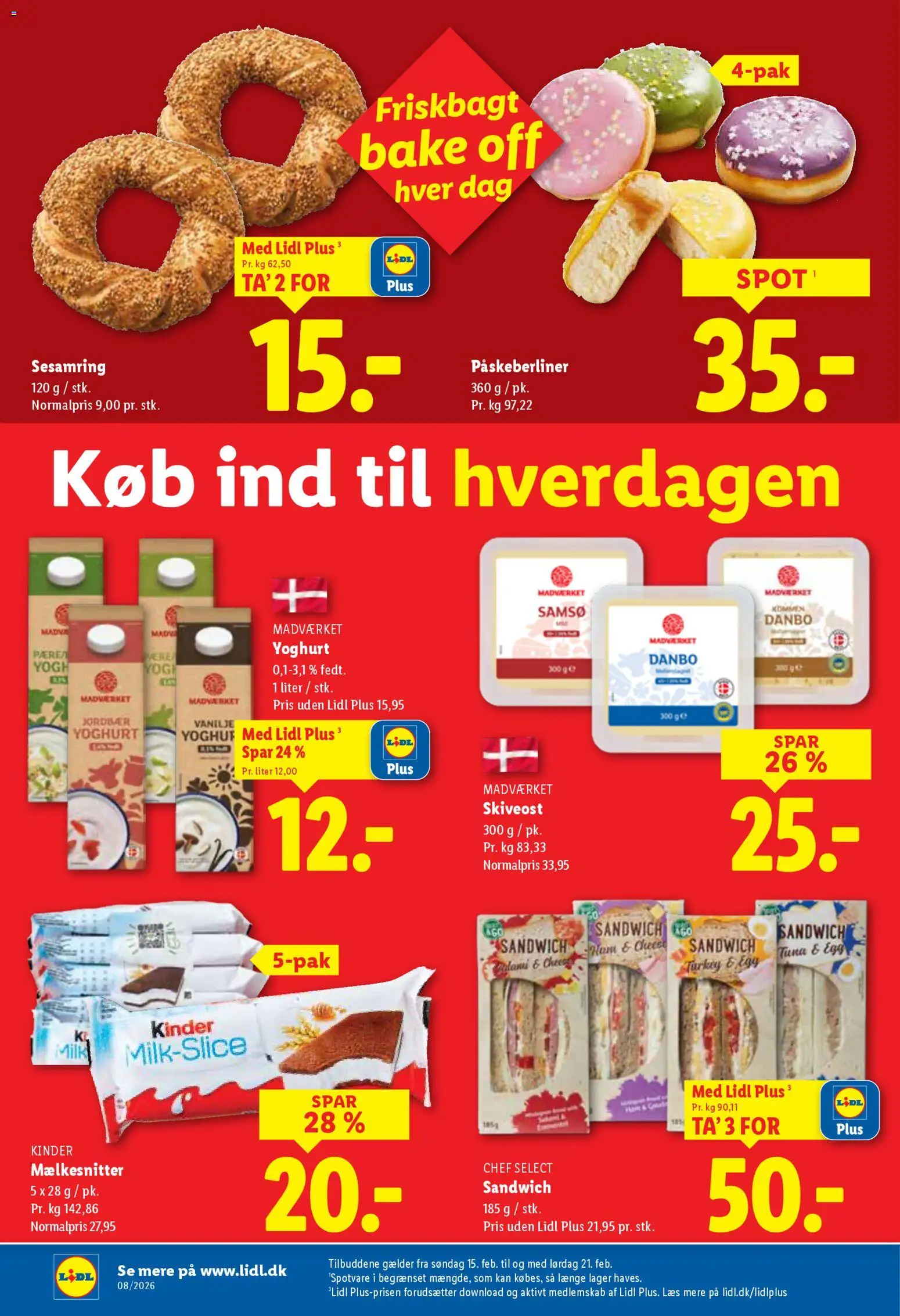 Lidl tilbudsavis – gyldig fra 16.02.2026 | Side: 4 | Produkter: Yoghurt, Jordbær, Skiveost, Vanilje