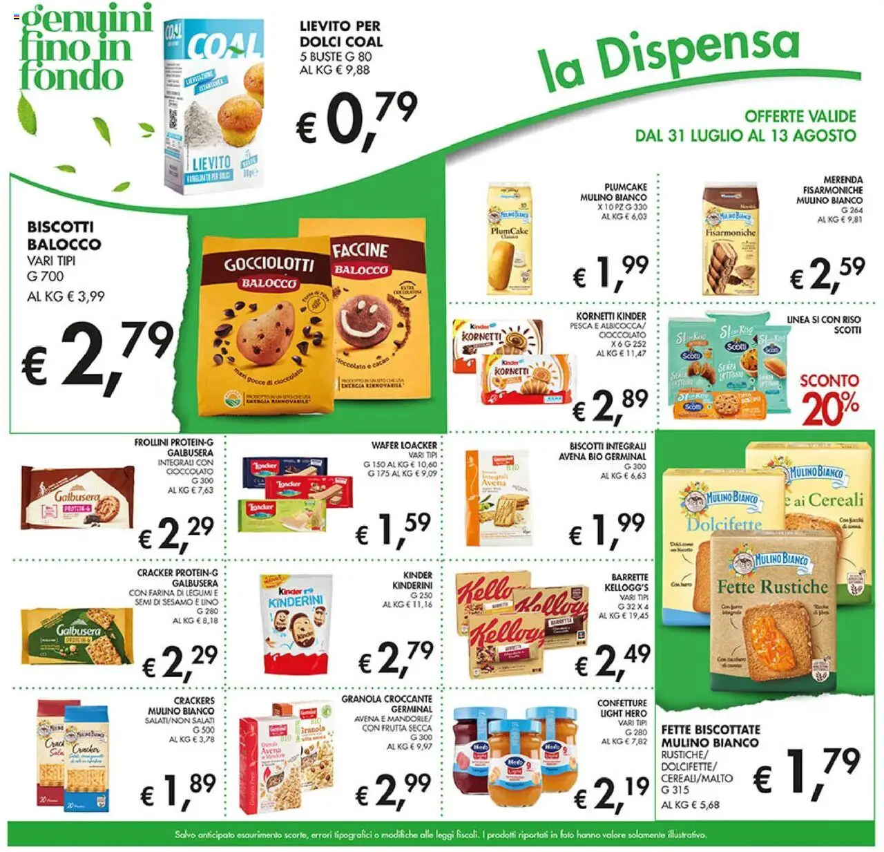 Volantino Coal del 31.07.2025 | Pagina: 19 | Prodotti: Legumi, Biscotti, Pesca, Frollini