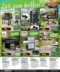 Norma Bestellmagazin März 2026 ab 01.03.2026 gültig | Seite: 6 | Produkte: Grill, Thermometer, Kamin, Pizza