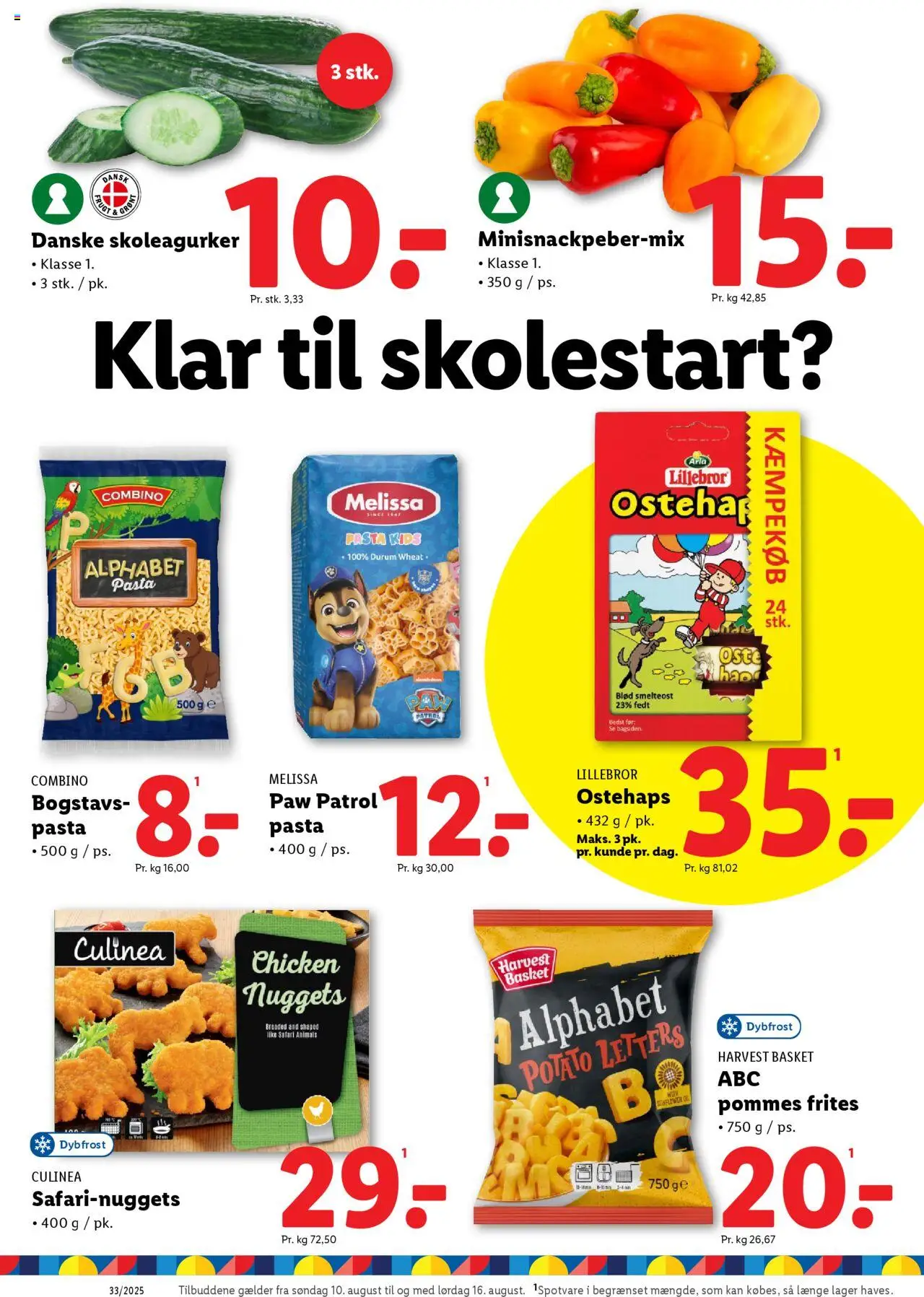 Lidl Tilbudsavis gyldig fra 10.08.2025 | Side: 6 | Produkter: Pommes frites, Pasta, Ostehaps, Søm