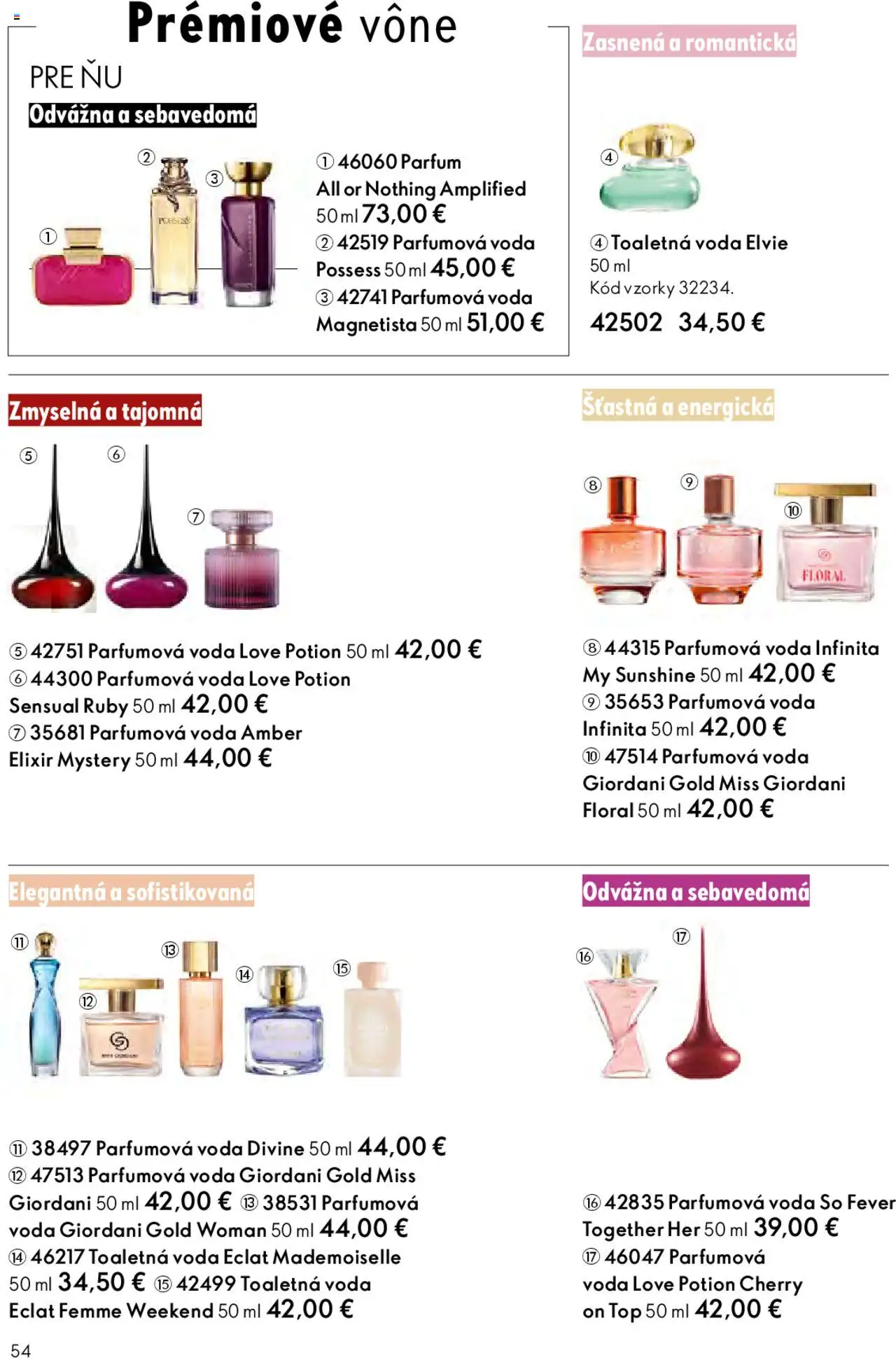 Nové Oriflame akcie – leták je platný od 12.11.2025 | Strana: 54 | Produkty: Toaletná voda, Voda
