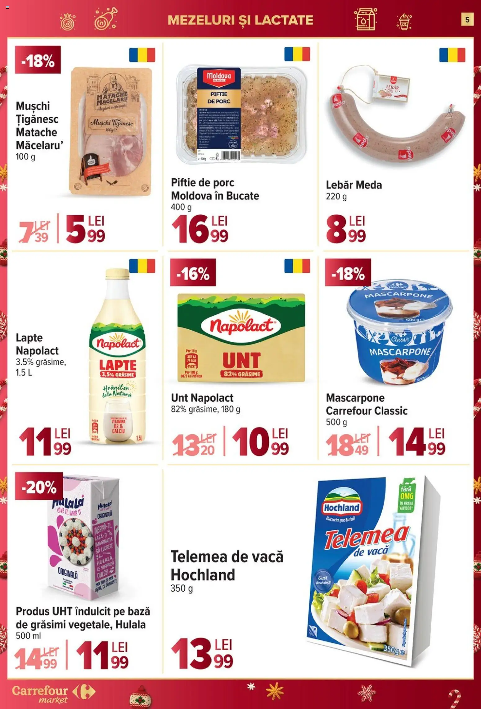 Noul catalog Carrefour – valabil de la 17.12.2025 | Pagină: 5 | Produse: Lapte, Unt, Mascarpone