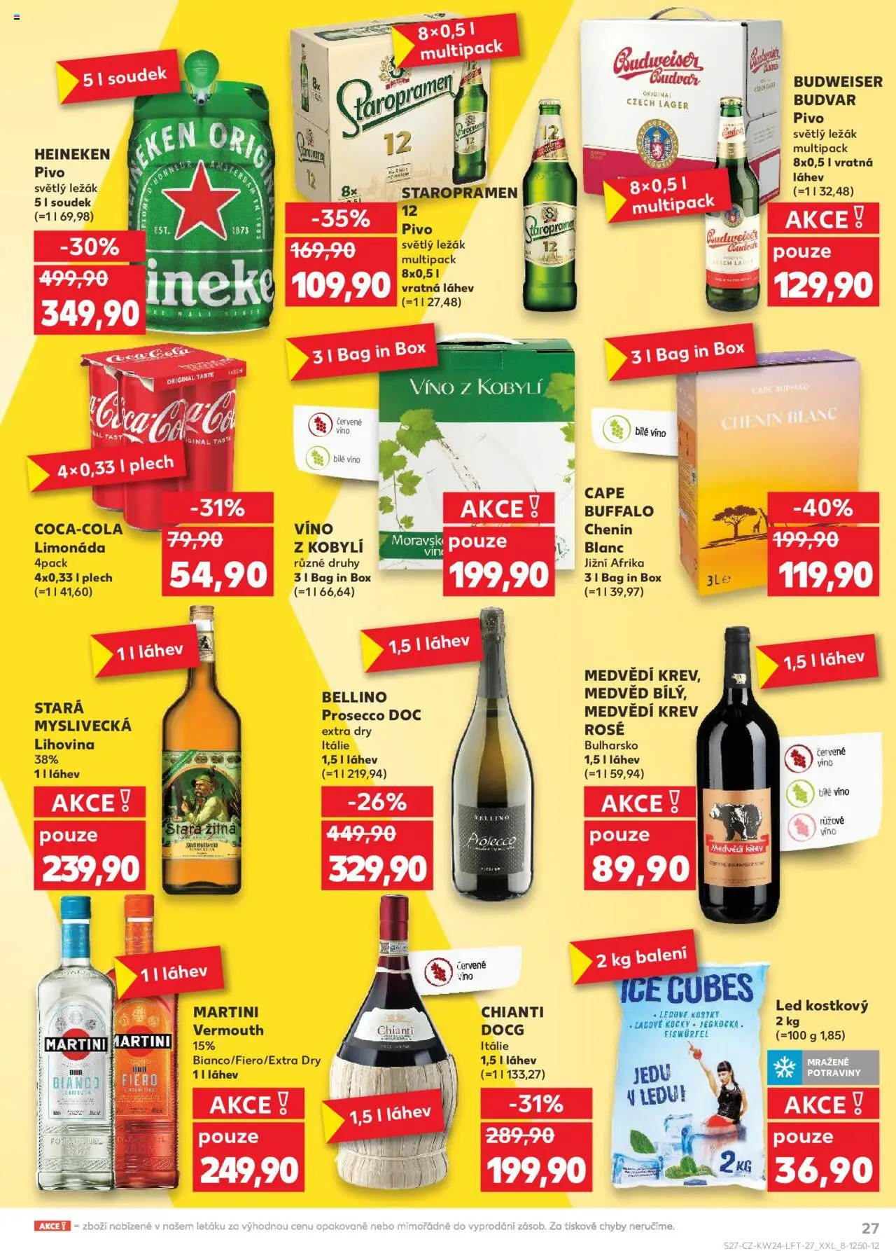 Kaufland leták - Chomutov od 11.06.2025 | Strana: 27 | Produkty: Budvar, Víno, Víno Medvědí krev, Kostky